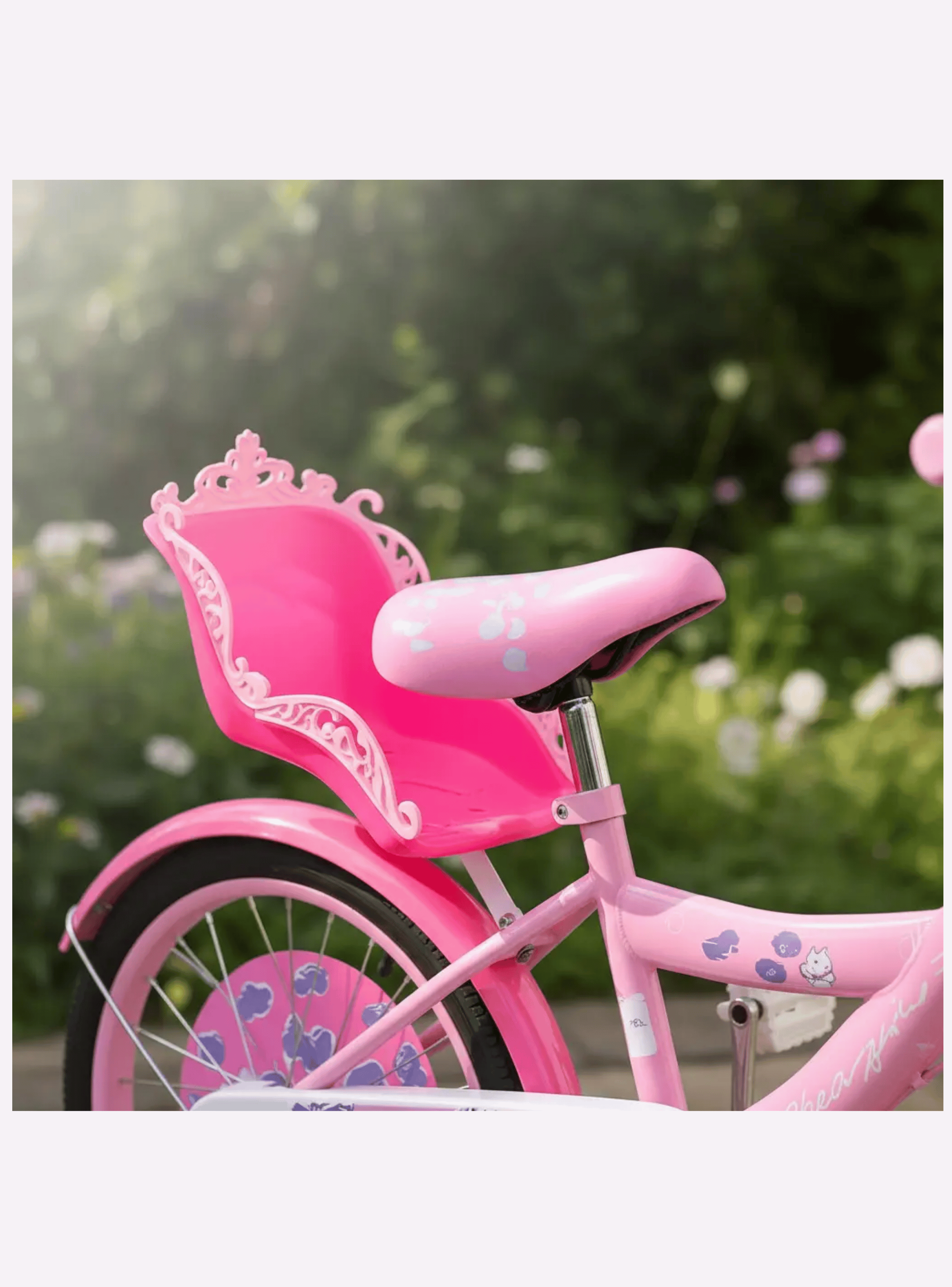 Bicicleta Infantil Con Ruedas De Aprendizaje Rosa-3