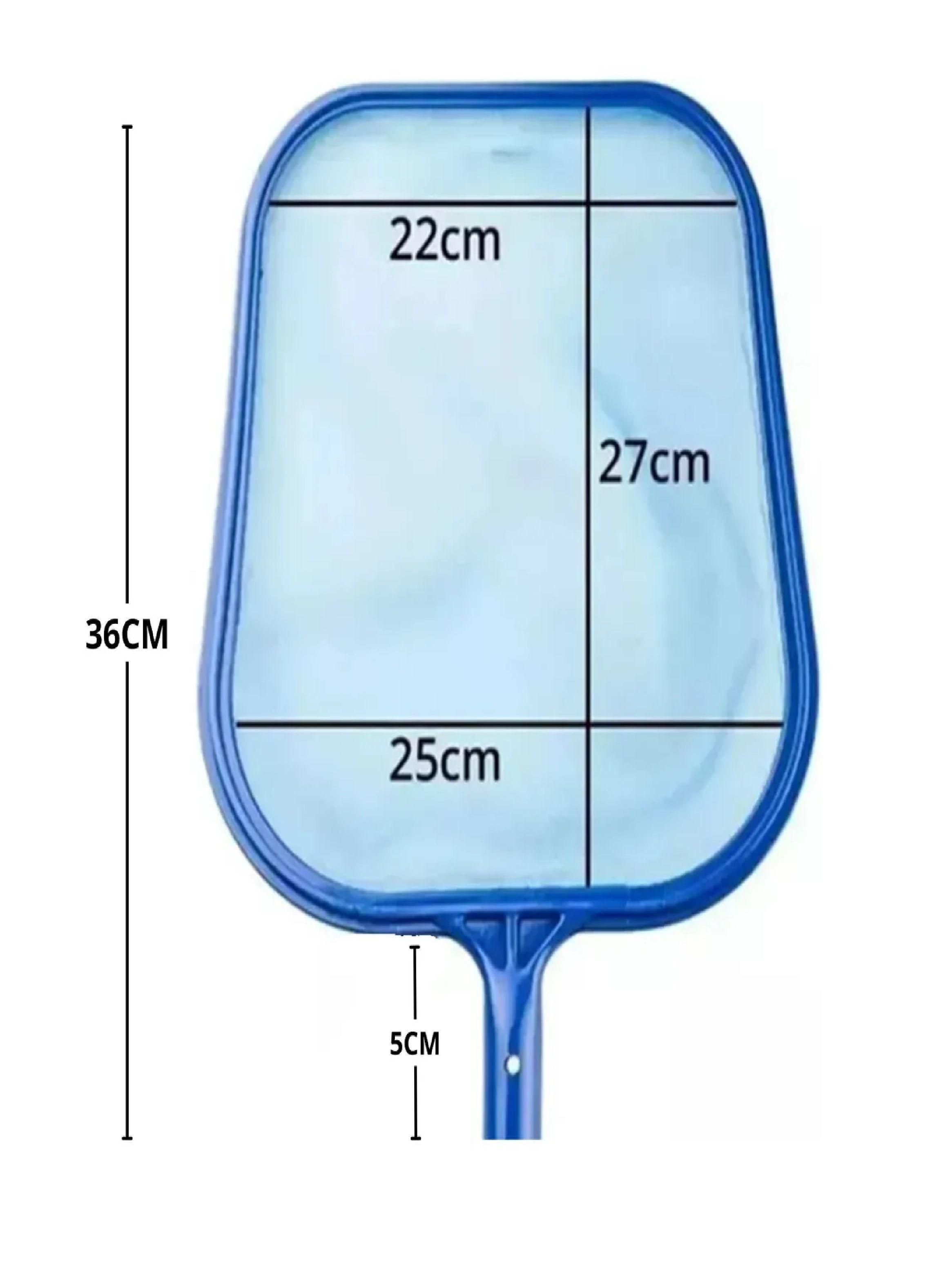 Limpia Piscina Plana Saca Hoja Red Con Mango 1.5mt Deep Blue-2