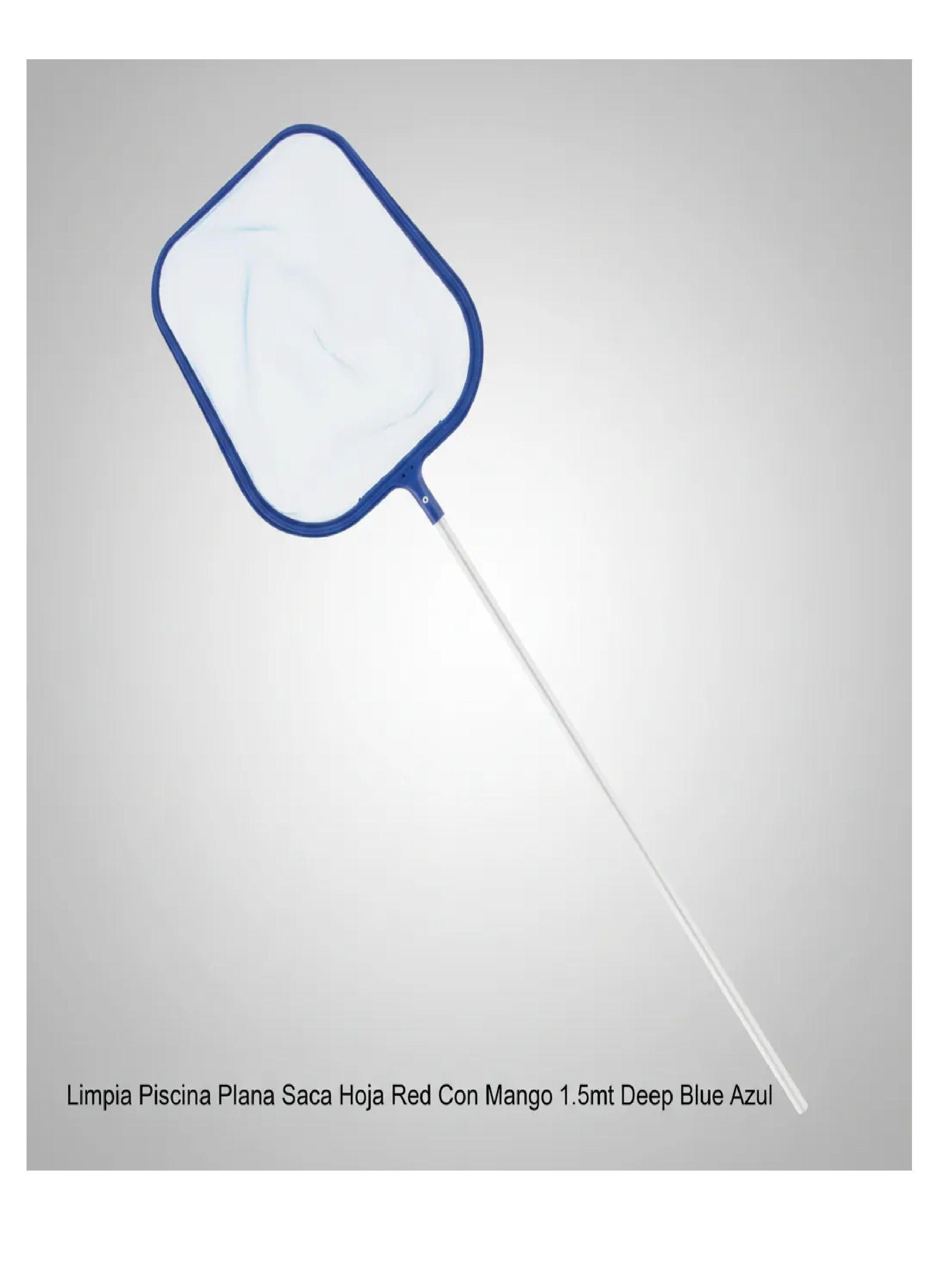 Limpia Piscina Plana Saca Hoja Red Con Mango 1.5mt Deep Blue-5