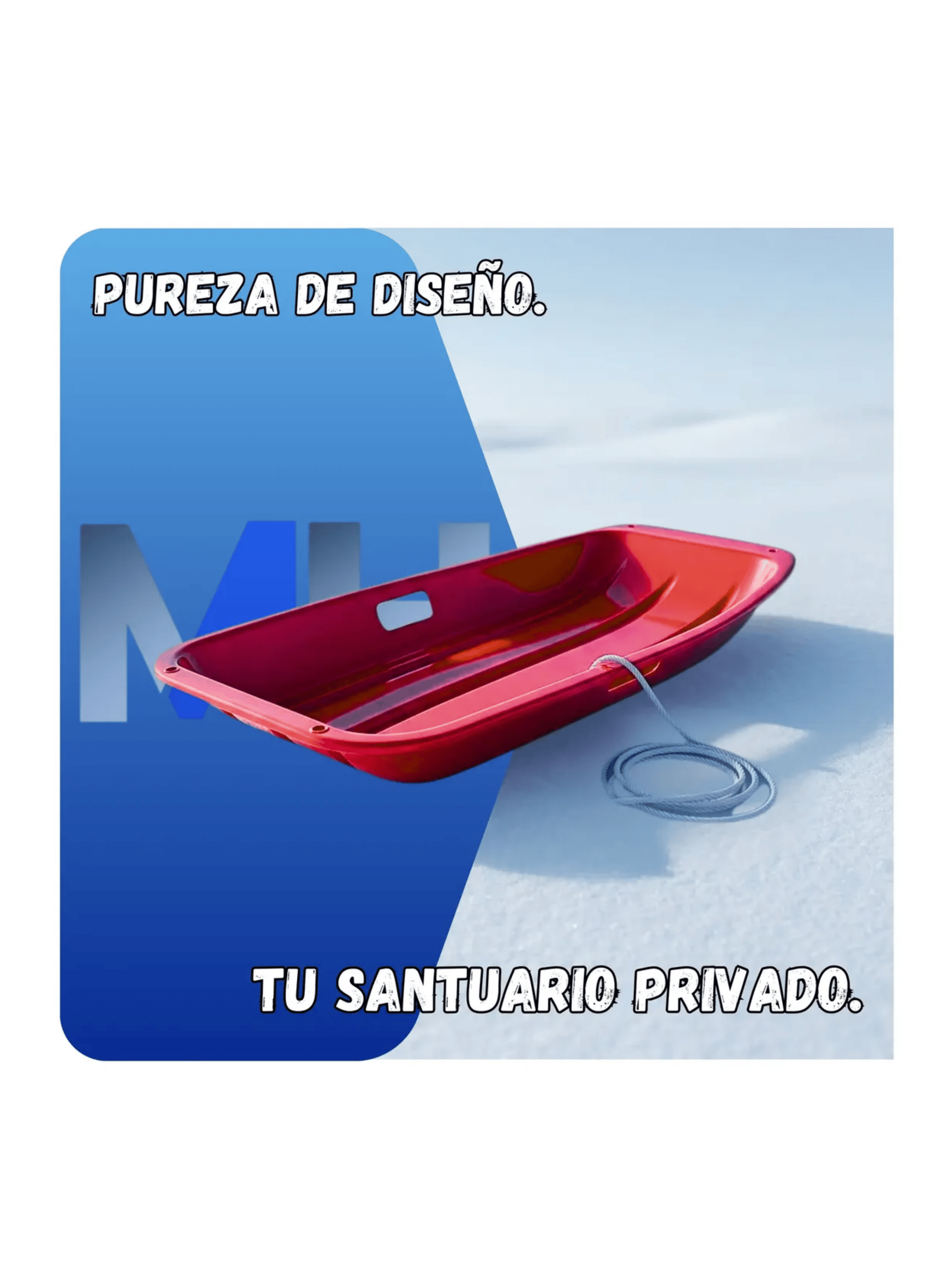 Trineo Deslizante Para Nieve Port til 65x38 Color Rojo-2