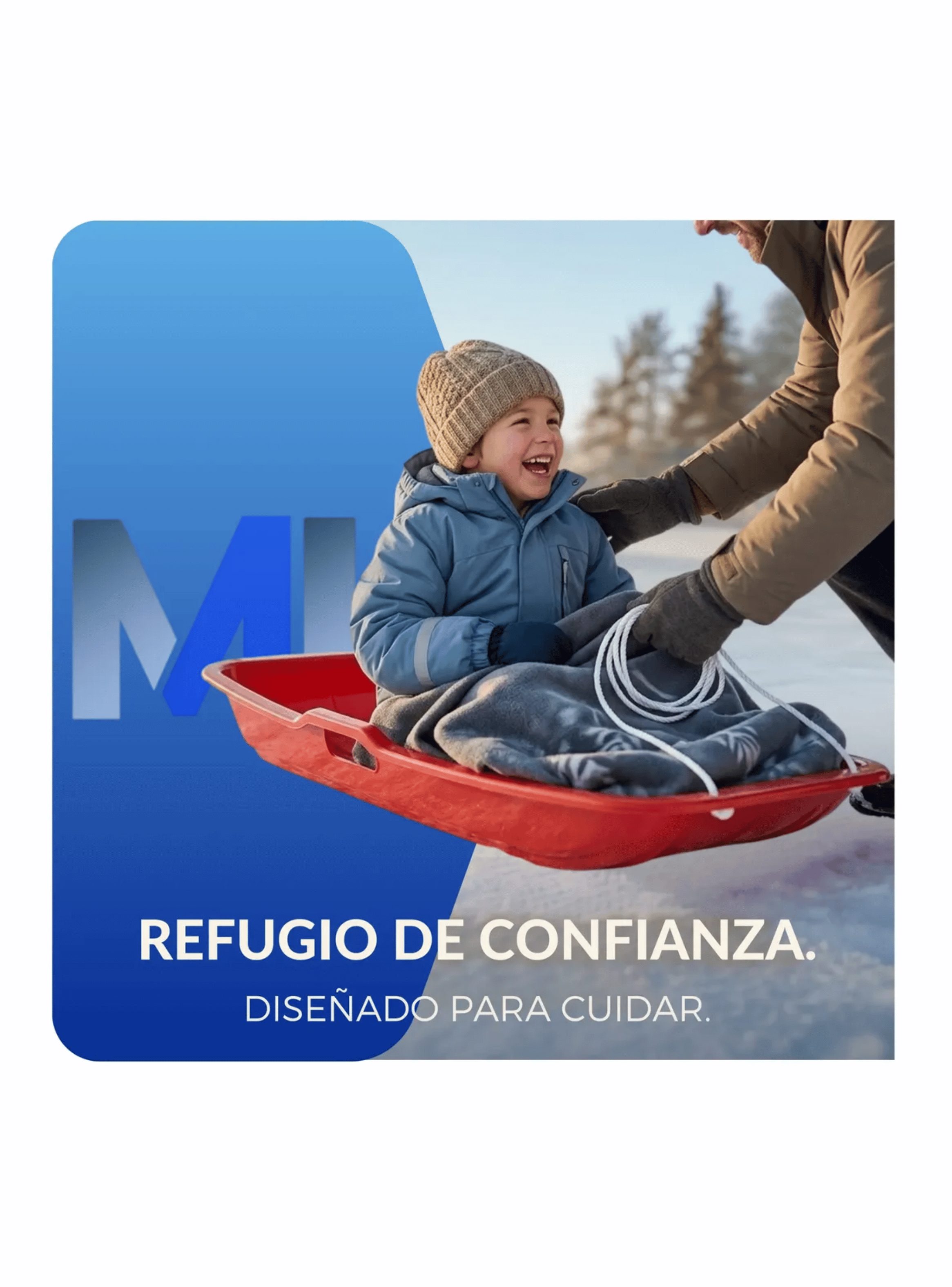 Trineo Deslizante Para Nieve Port til 65x38 Color Rojo-3