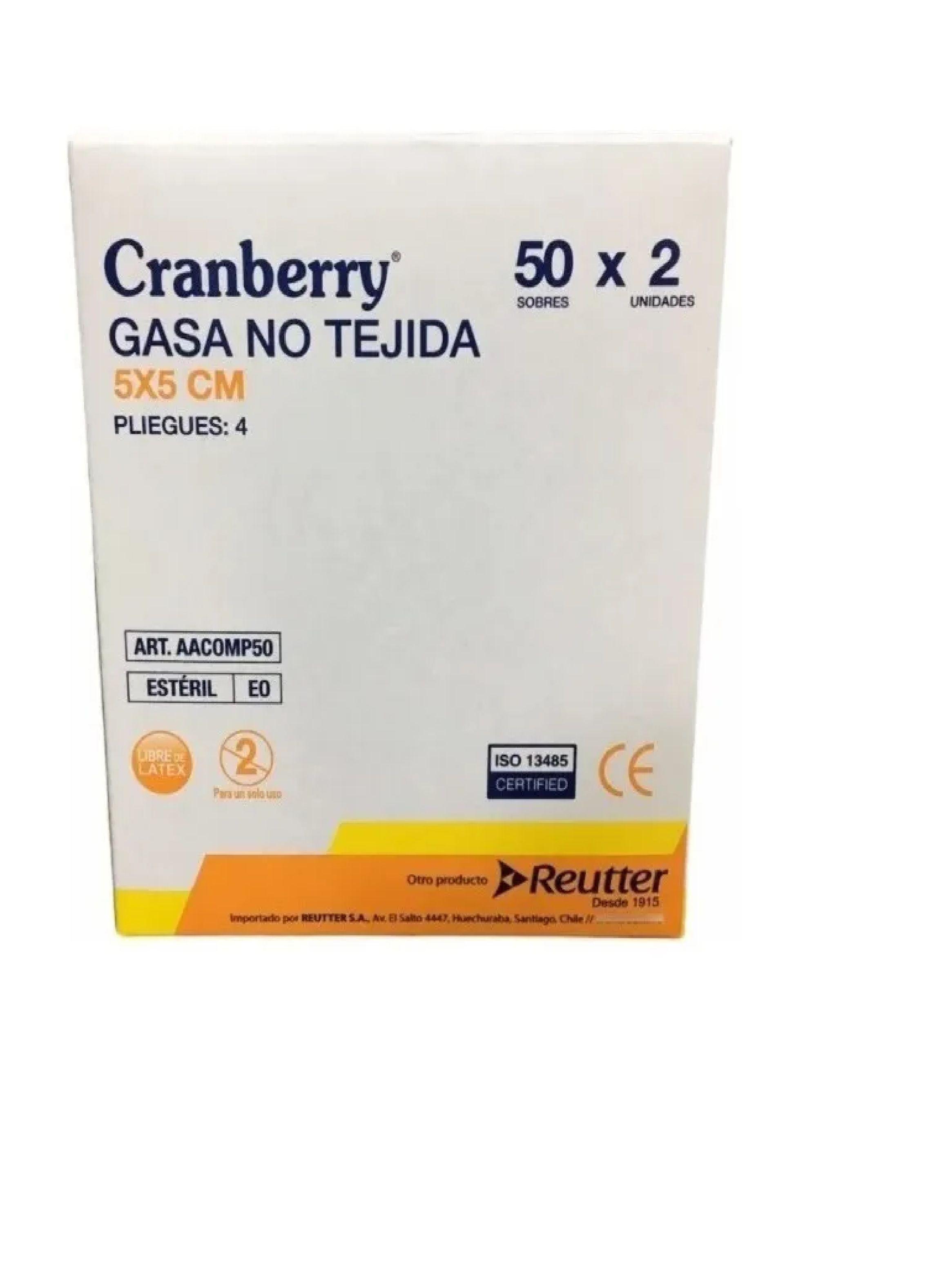 Gasa Estéril 5x5- Caja 50 Sobres X 2 Cranberry-2