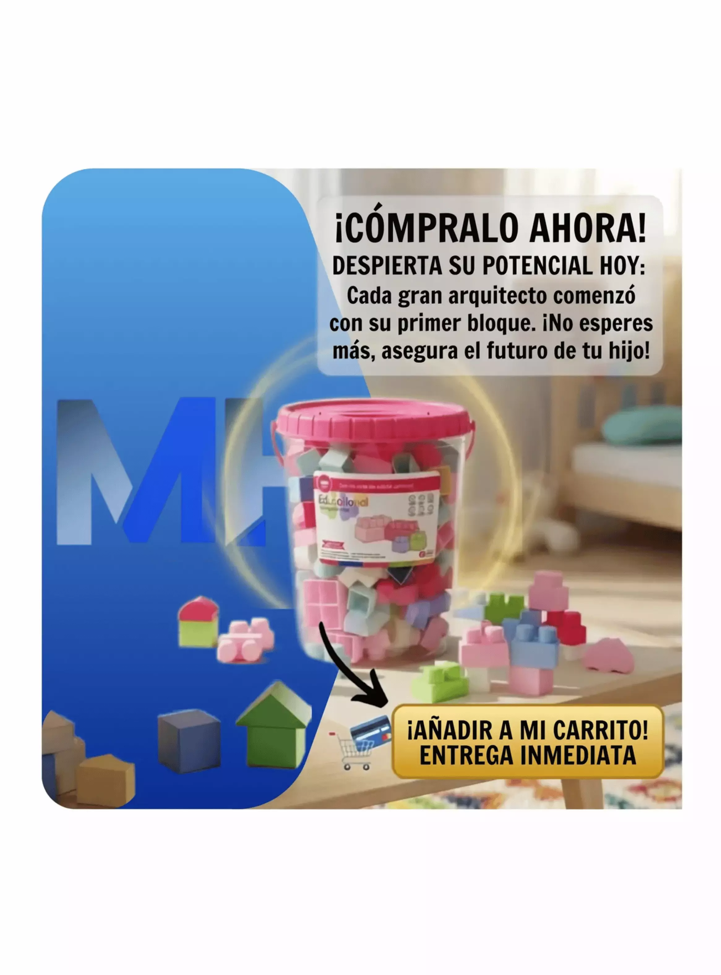 Bloques De Construccion Infantil En Balde Armatodo Didactico-2