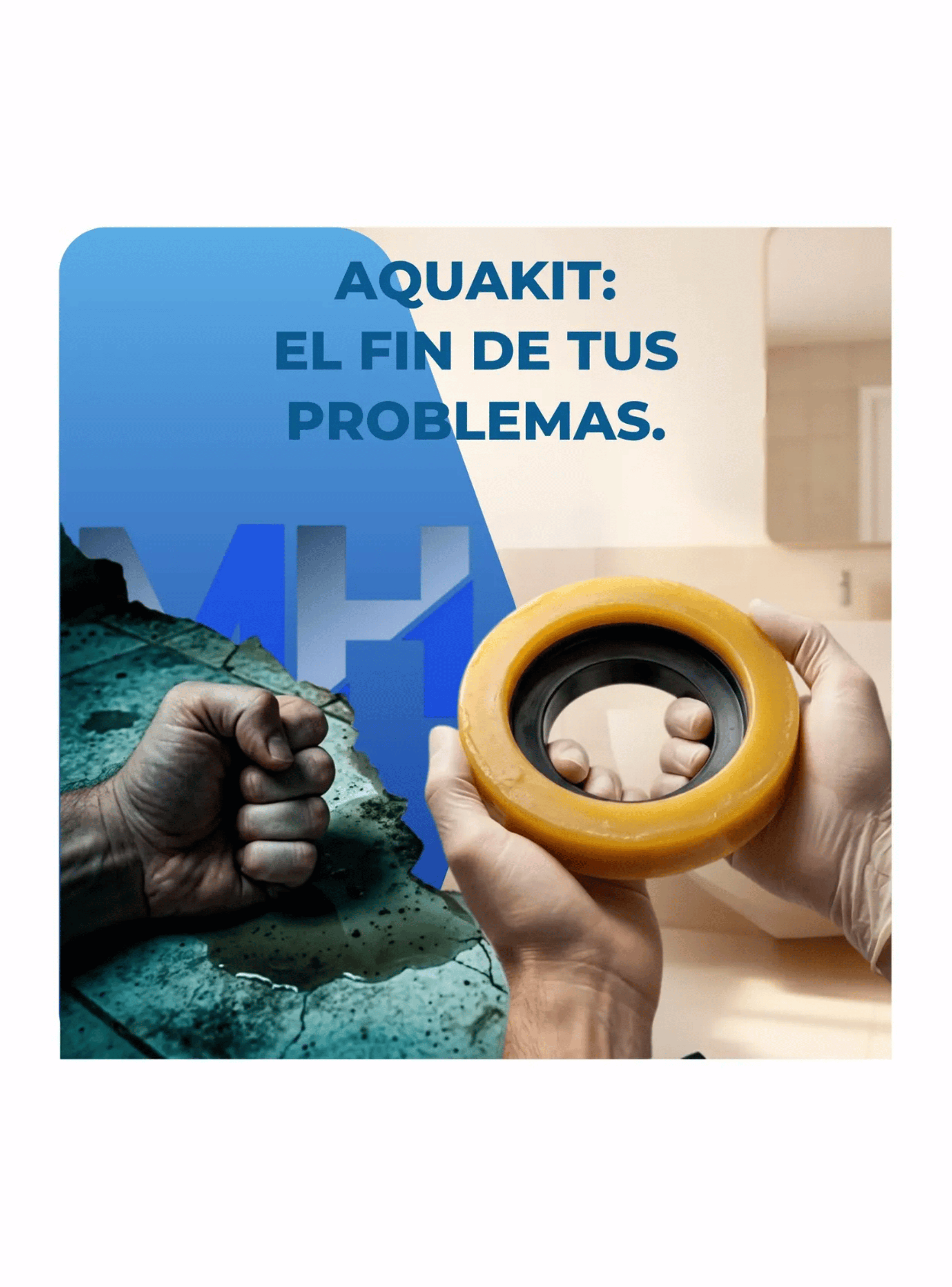 Sello De Cera Antifugas Wc Con Cuello Plastico Aquakit-2