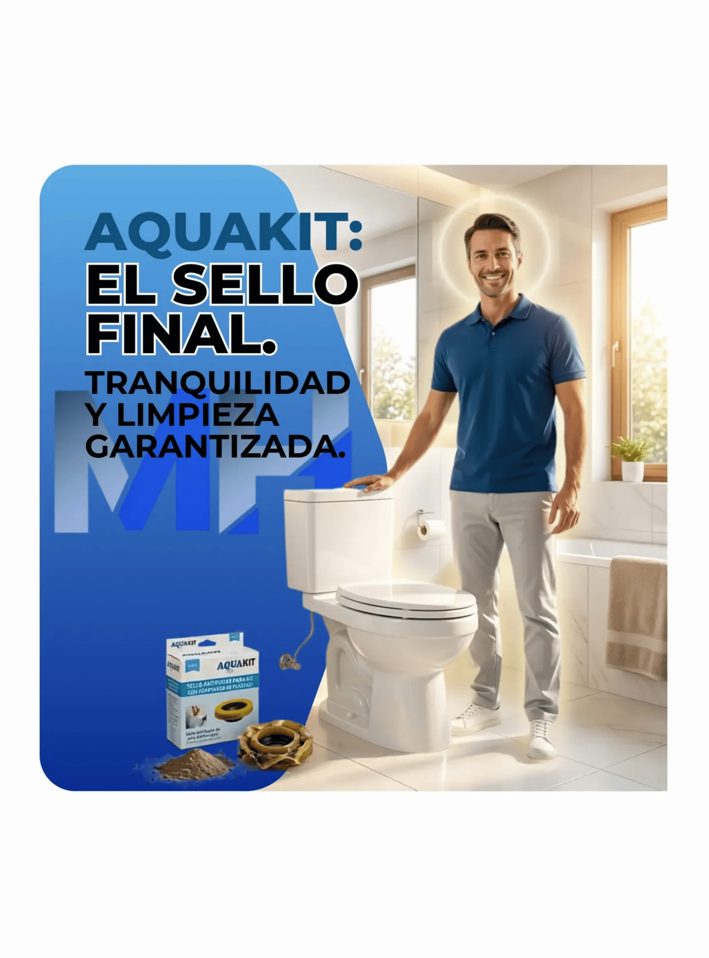 Sello De Cera Antifugas Wc Con Cuello Plastico Aquakit-5