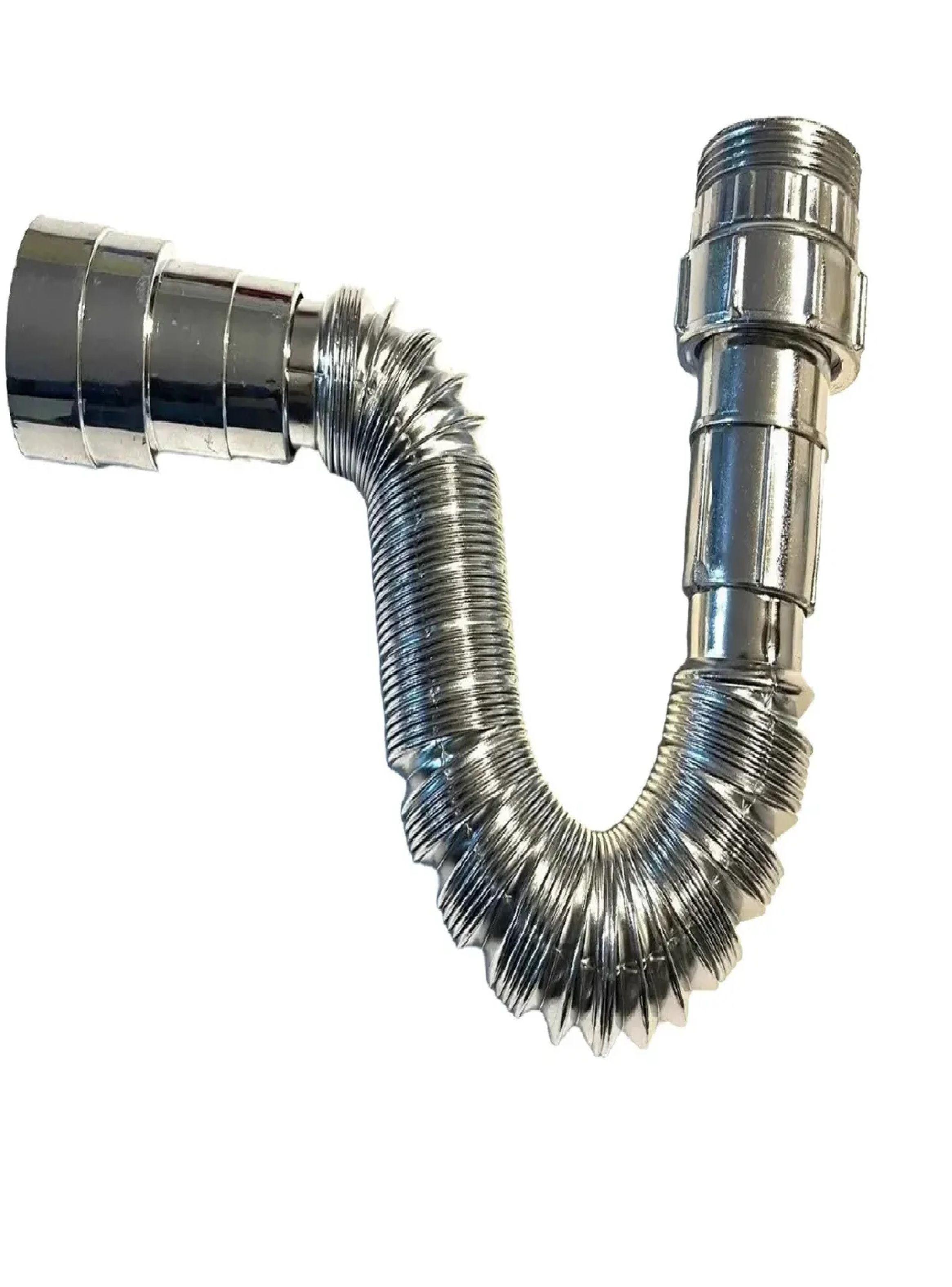 Alargador Sifon Acordeon Universal 1 1/4 Y 1 1/2 Cromado-4