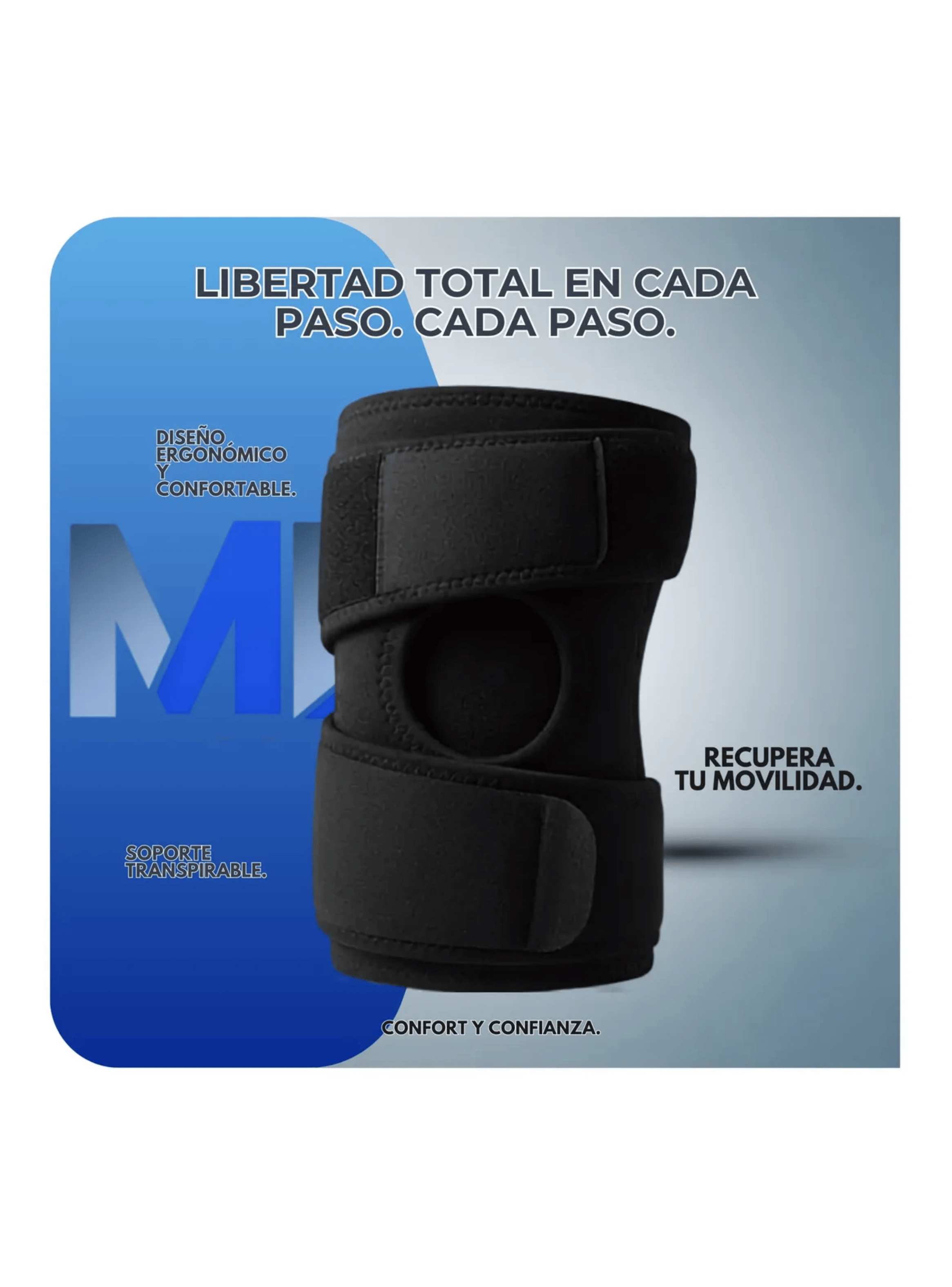 Rodillera Para Meniscos Soporte Rotula Triple Banda Sujecion-4