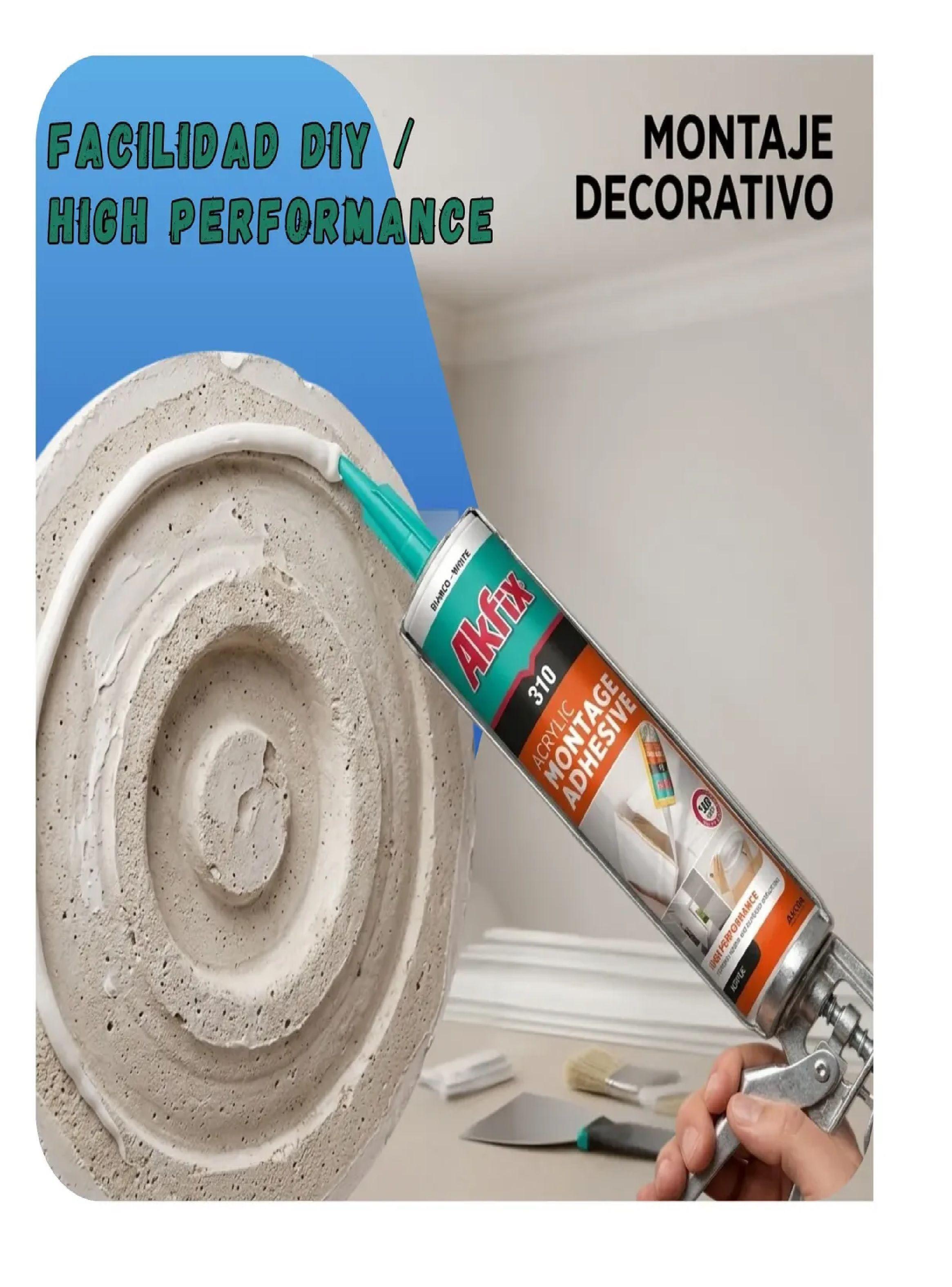 Pack 6 Adhesivo De Montaje Akfix 310 Multiuso Madera Yeso-2