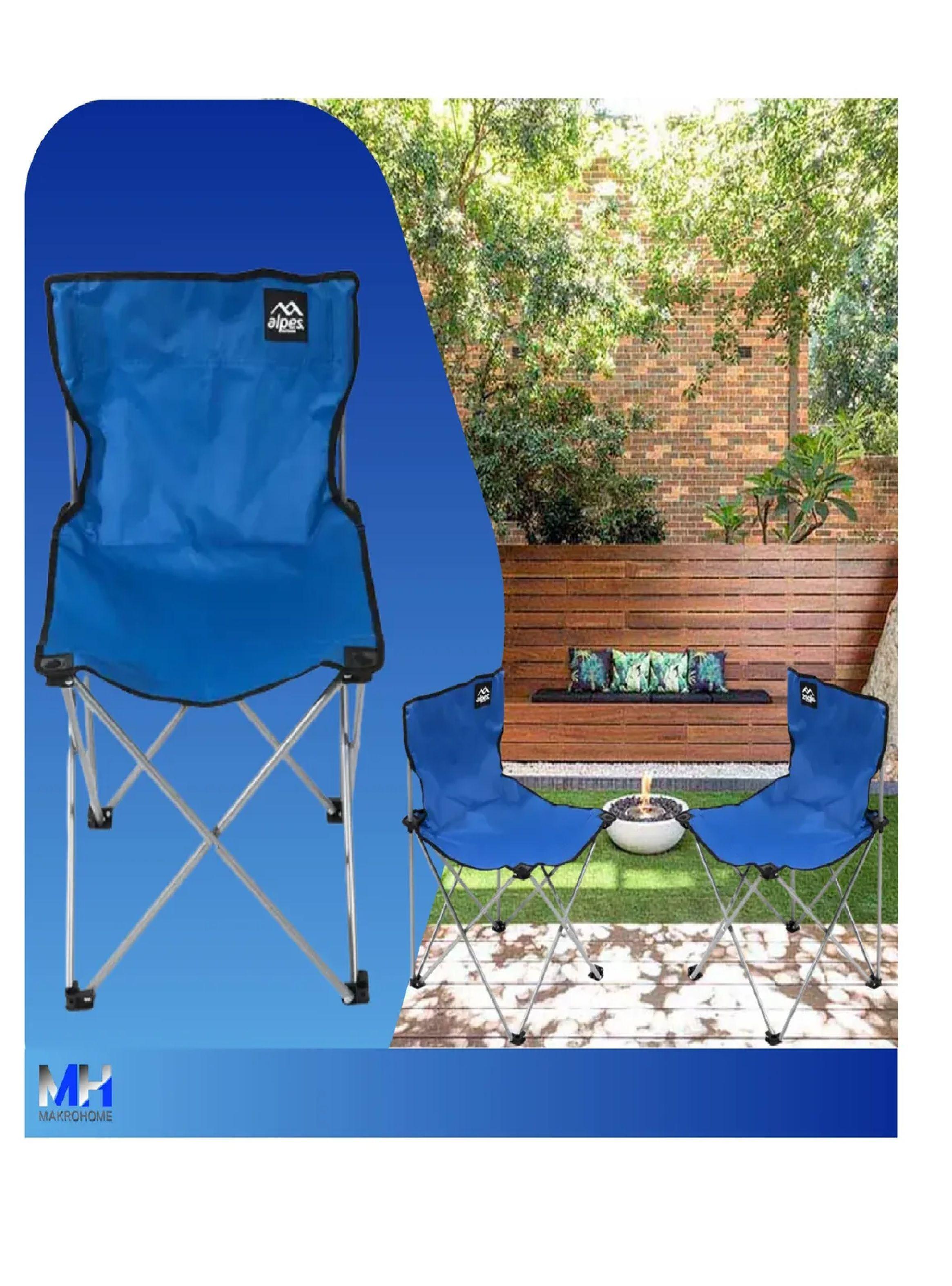Silla De Camping Basica Alpes 45x45x70 Cm Maxima Comodidad-4