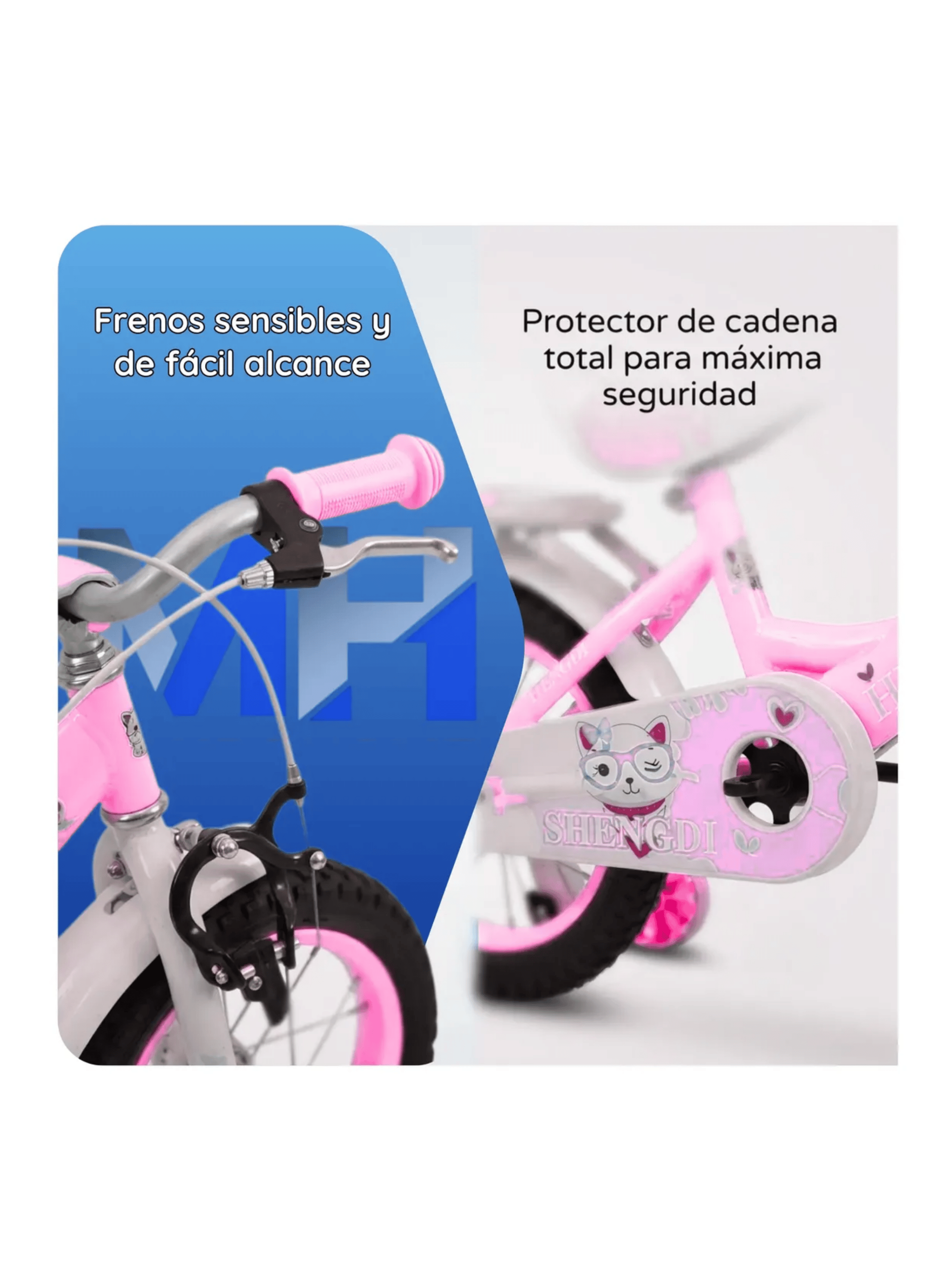 Bicicleta Infantil Con Rueditas Aro 12 Aro 16 Aro 20 Canasto-2