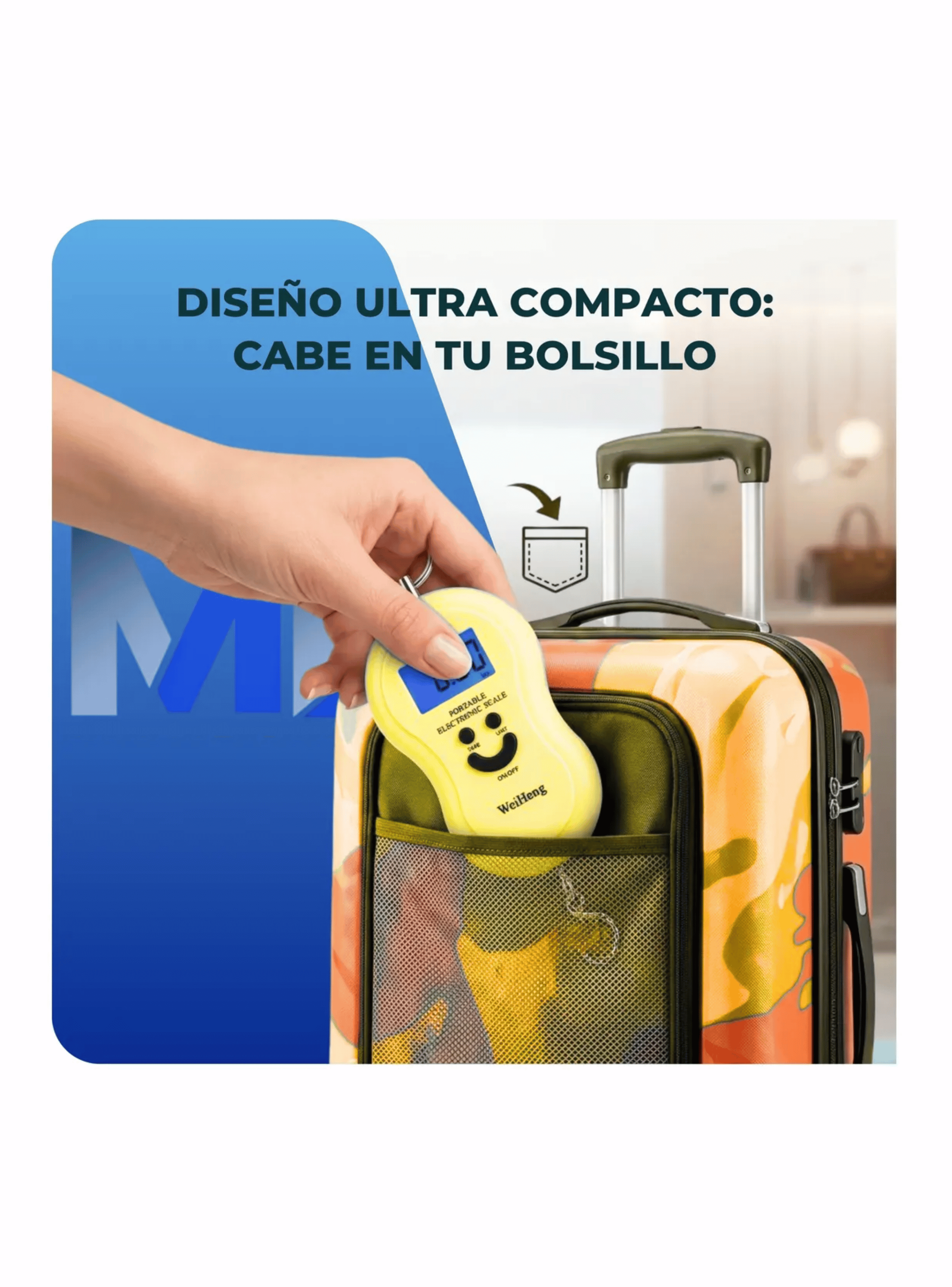 Balanza Digital Para Maletas Pesa Equipaje De Mano 50kg-4
