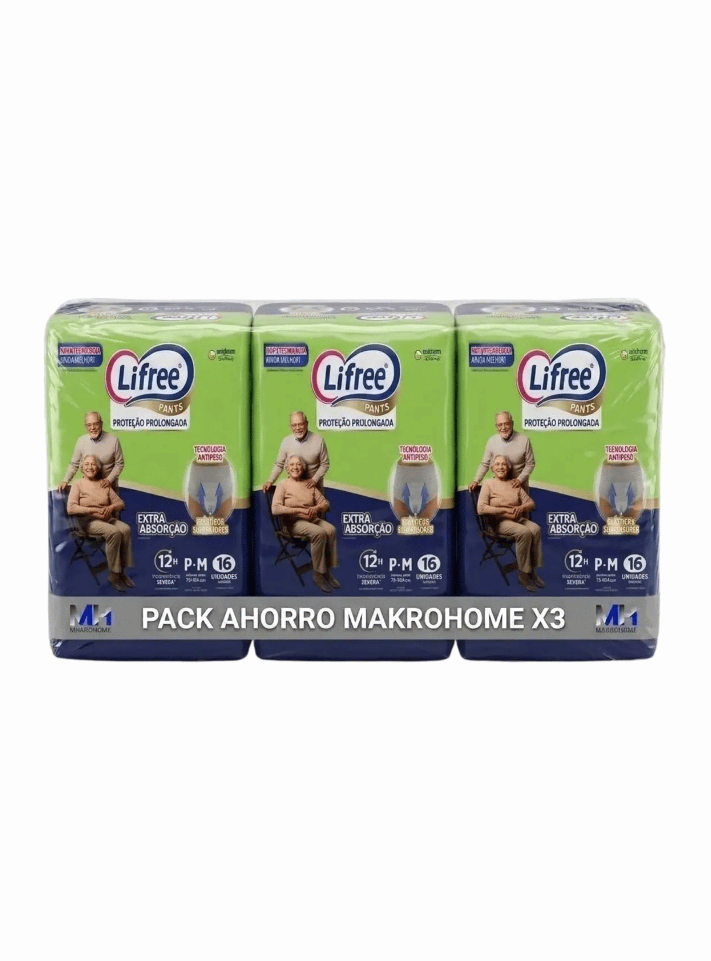 Panal Adulto Lifree Pants P m 48 Unidades 12 Horas Pack X3-0