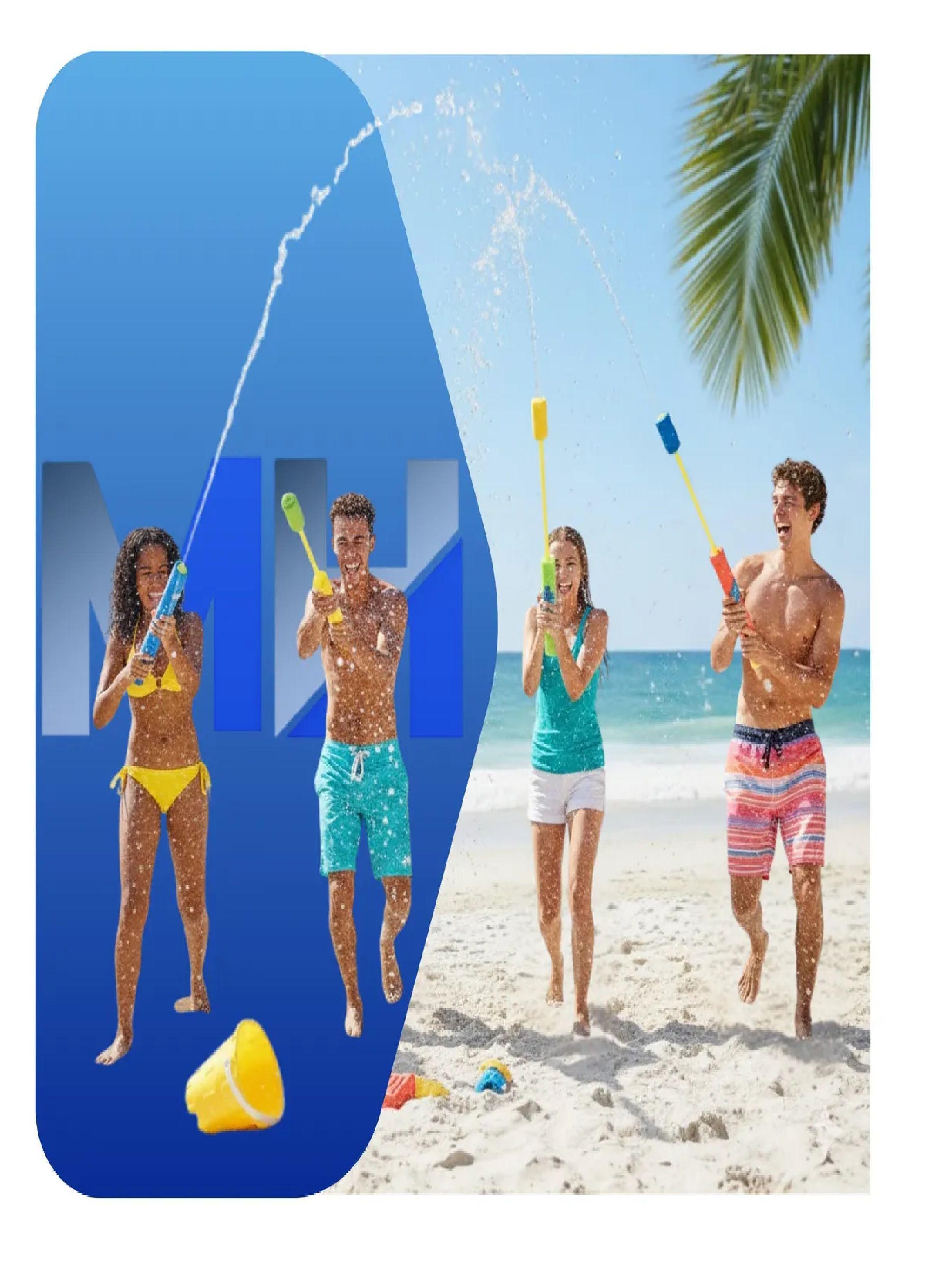 Packx4 Pistola Bazooka Lanza Agua Espuma Verano 40 Cm Radost-3