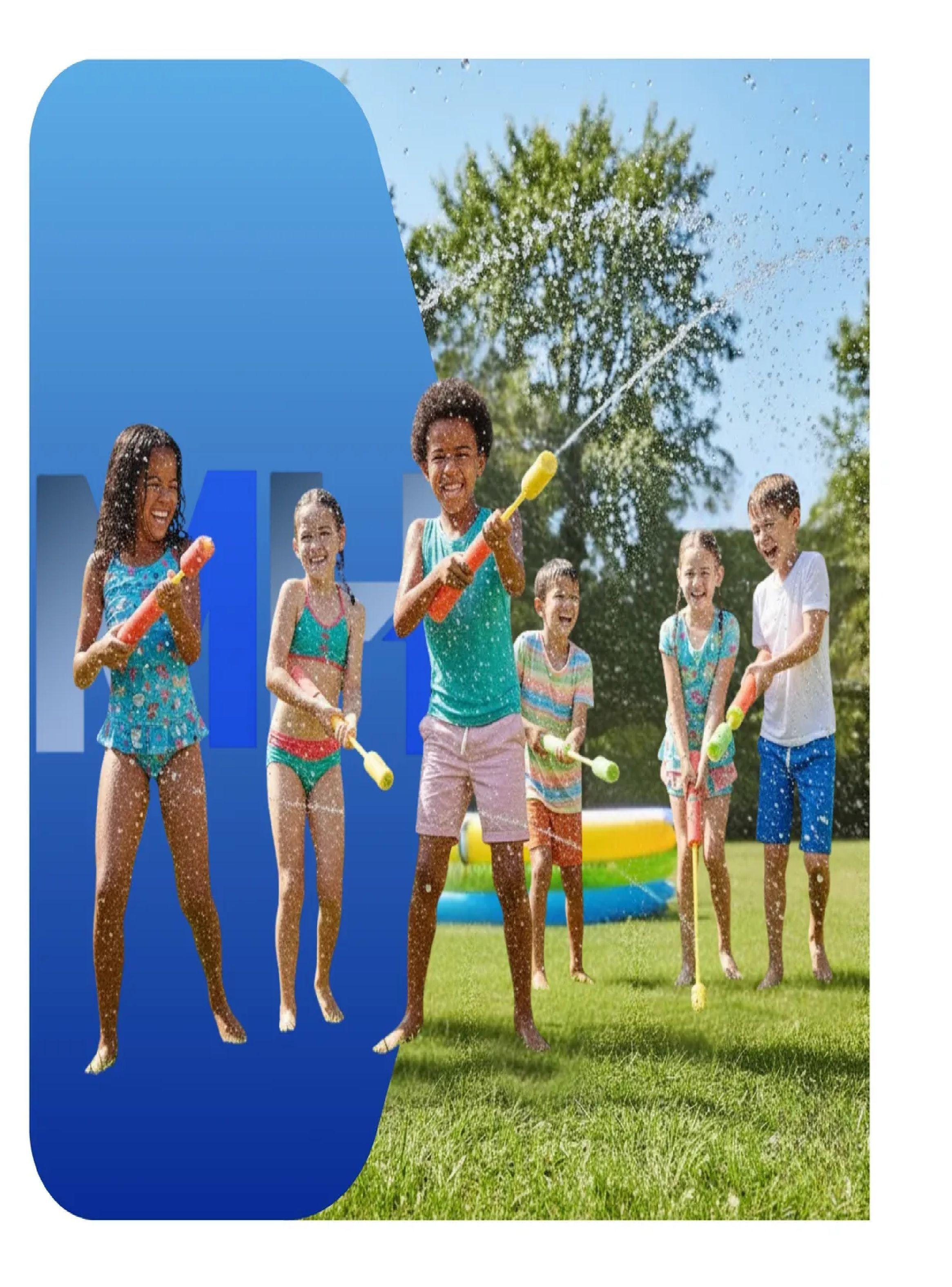 Packx4 Pistola Bazooka Lanza Agua Espuma Verano 40 Cm Radost-5