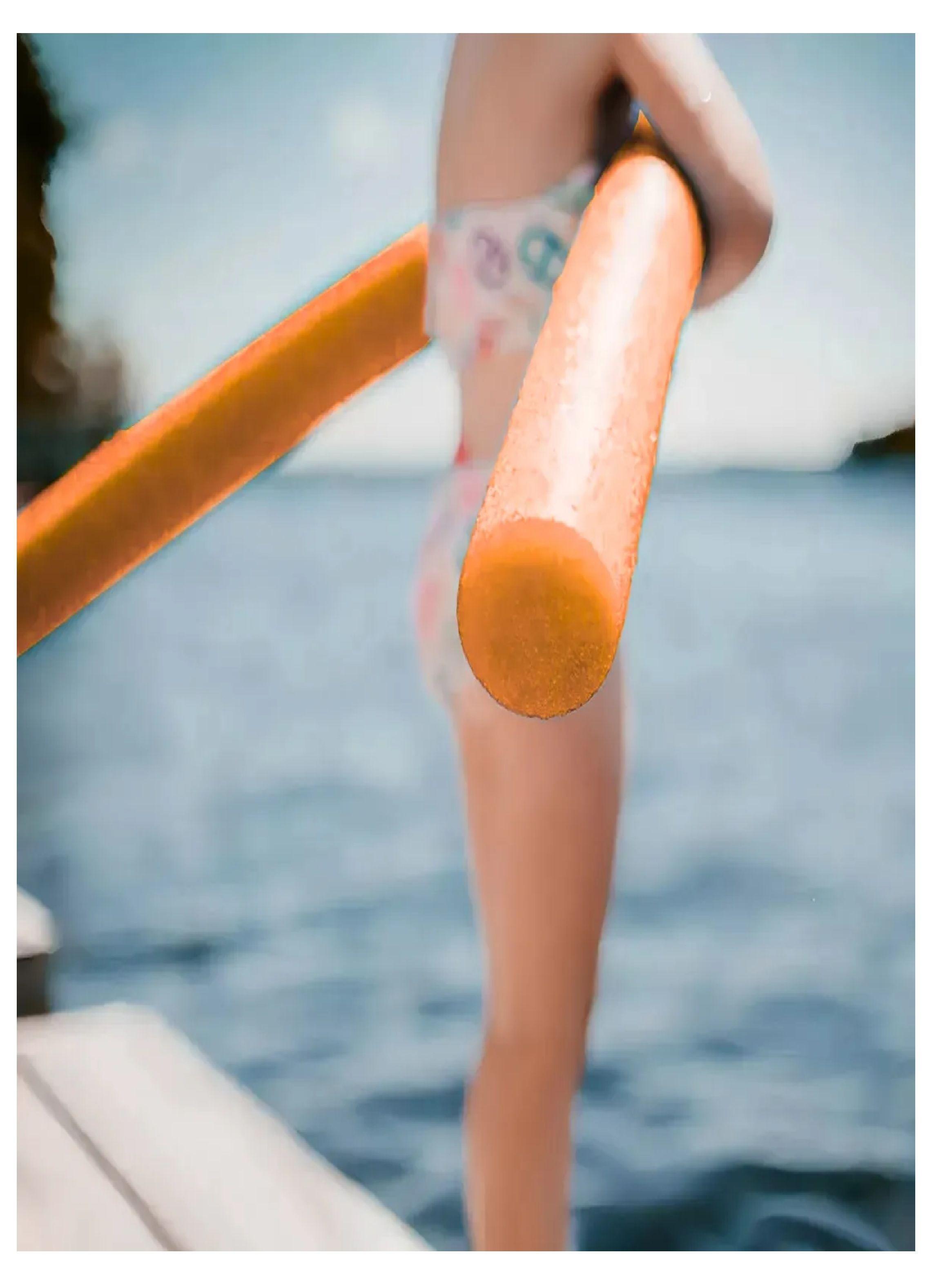 Fideos Flotadores De Espuma Para Piscina Pack X 10 Naranja-4