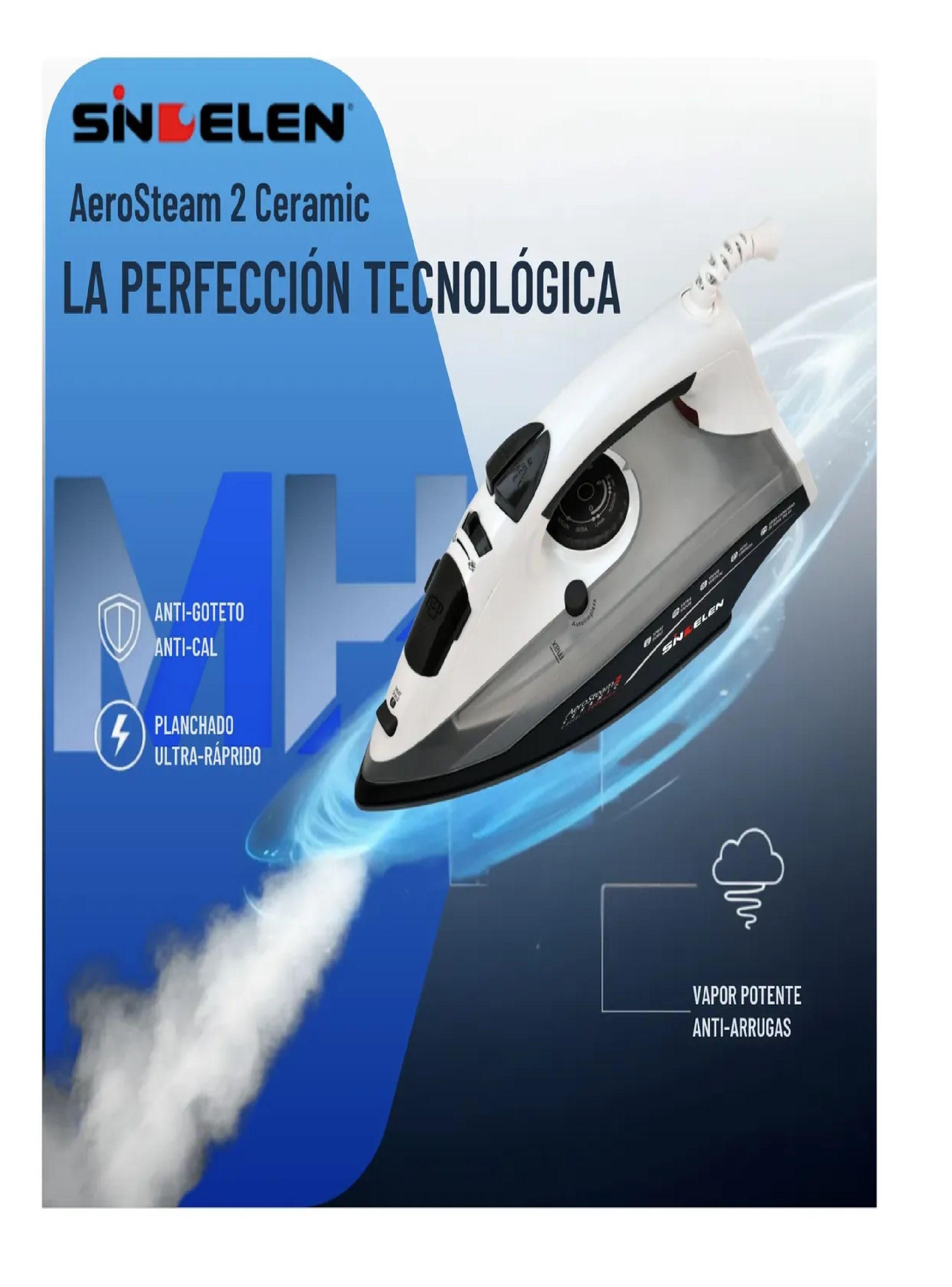 Plancha A Vapor Sindelen Aerosteam 2 Ceramic V-400bl 2000w-1