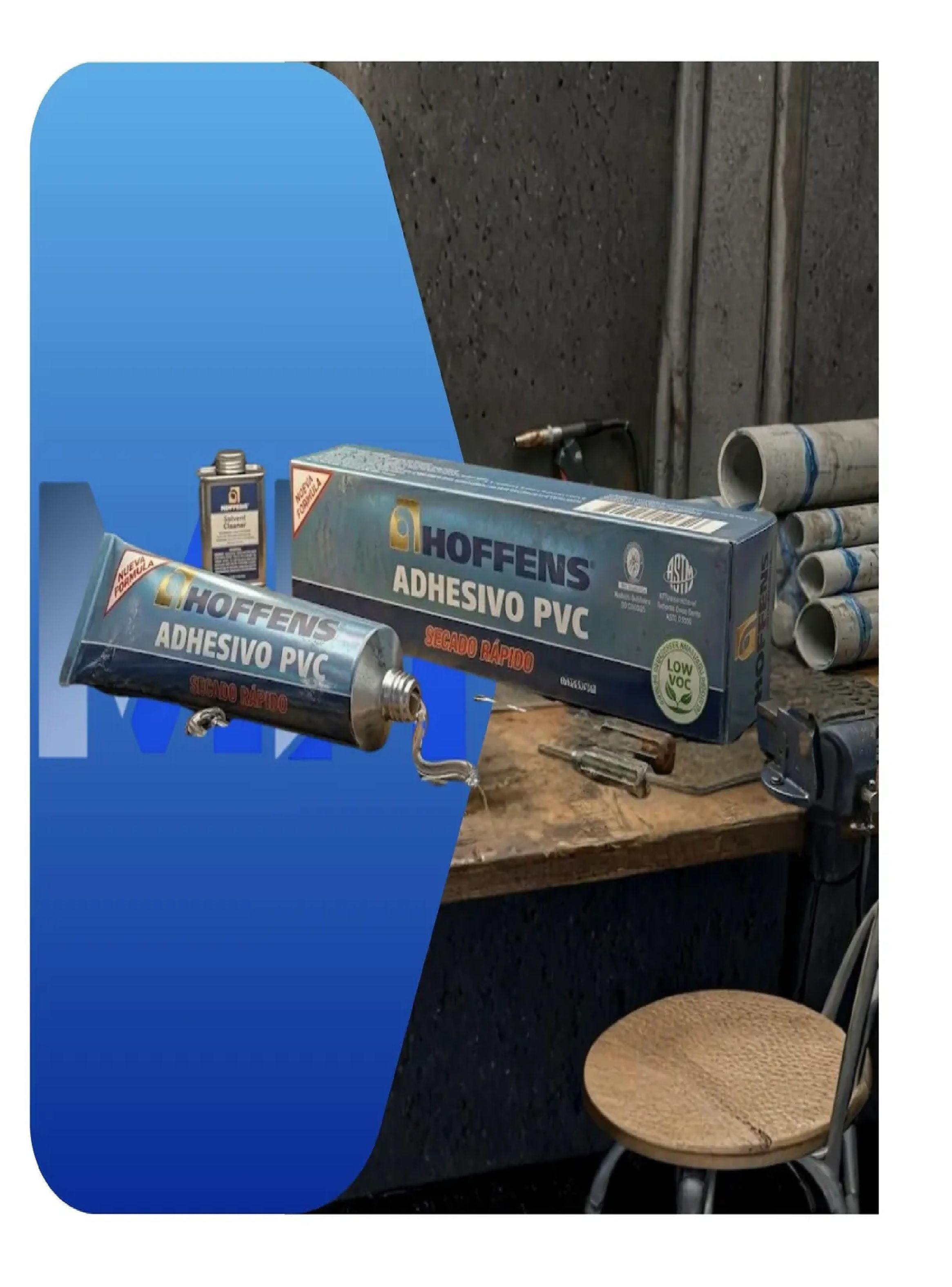 Adhesivo Pvc Hoffens 3x Pomo 60cc C/u Secado Rapido Hermetic-3