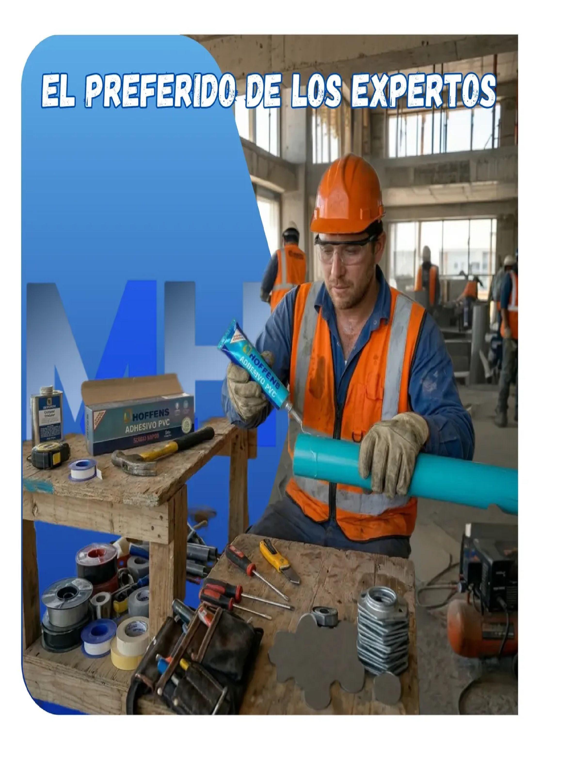 Adhesivo Pvc Hoffens 3x Pomo 60cc C/u Secado Rapido Hermetic-4