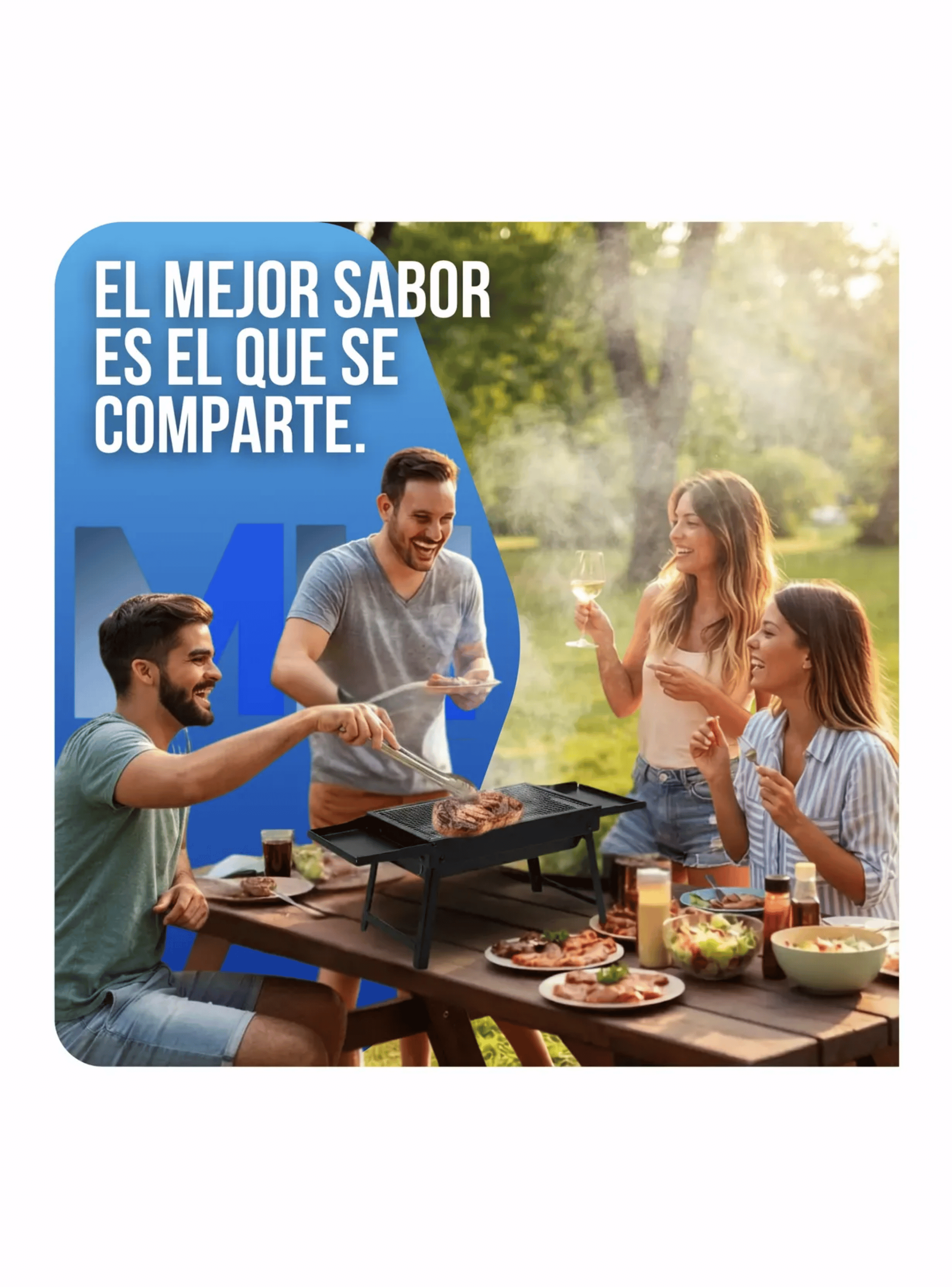 Parrilla Portatil Plegable Compacta A Carbon Camping 60 Cm-5