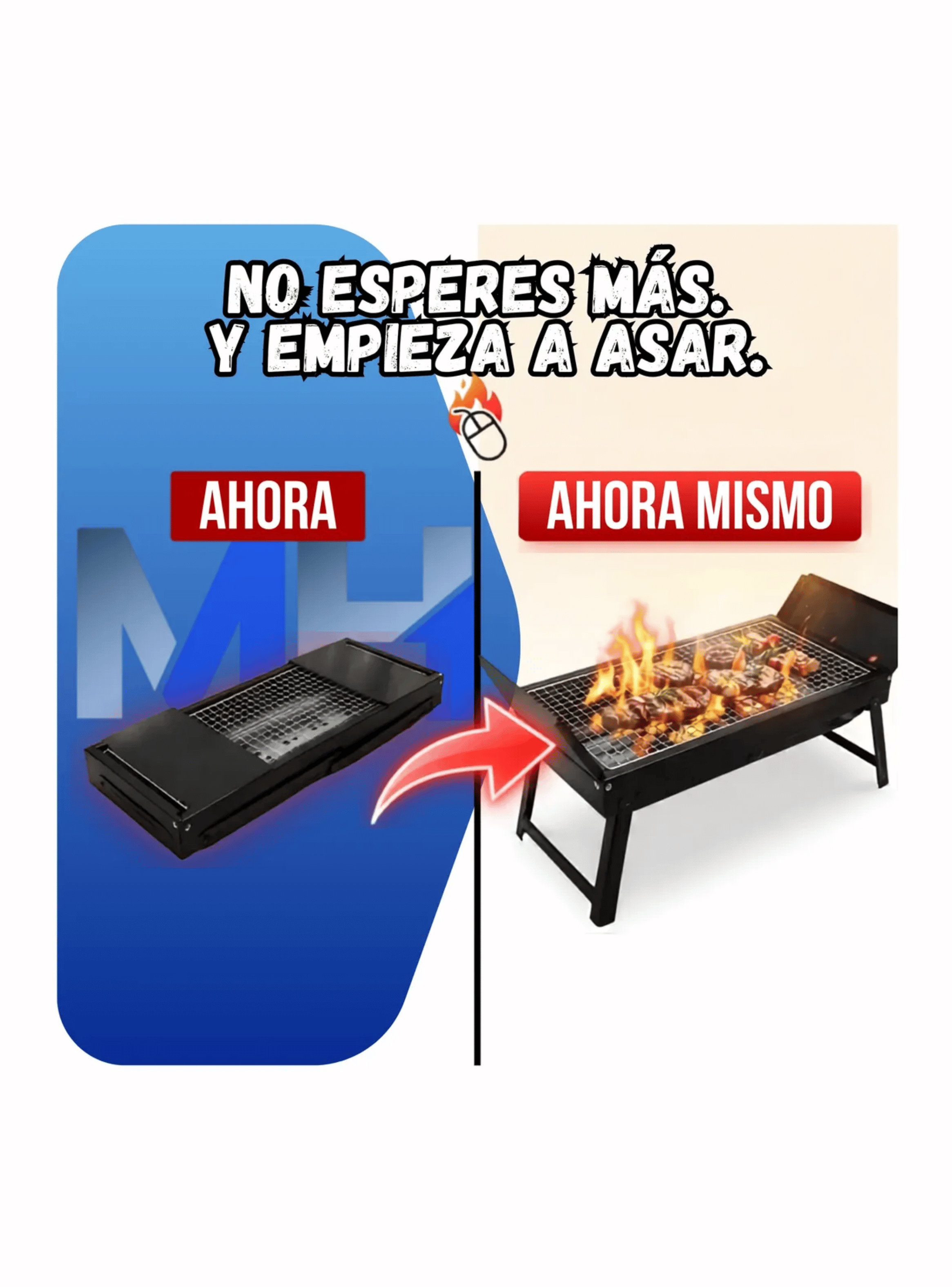 Parrilla Portatil Plegable Compacta A Carbon Camping 60 Cm-6
