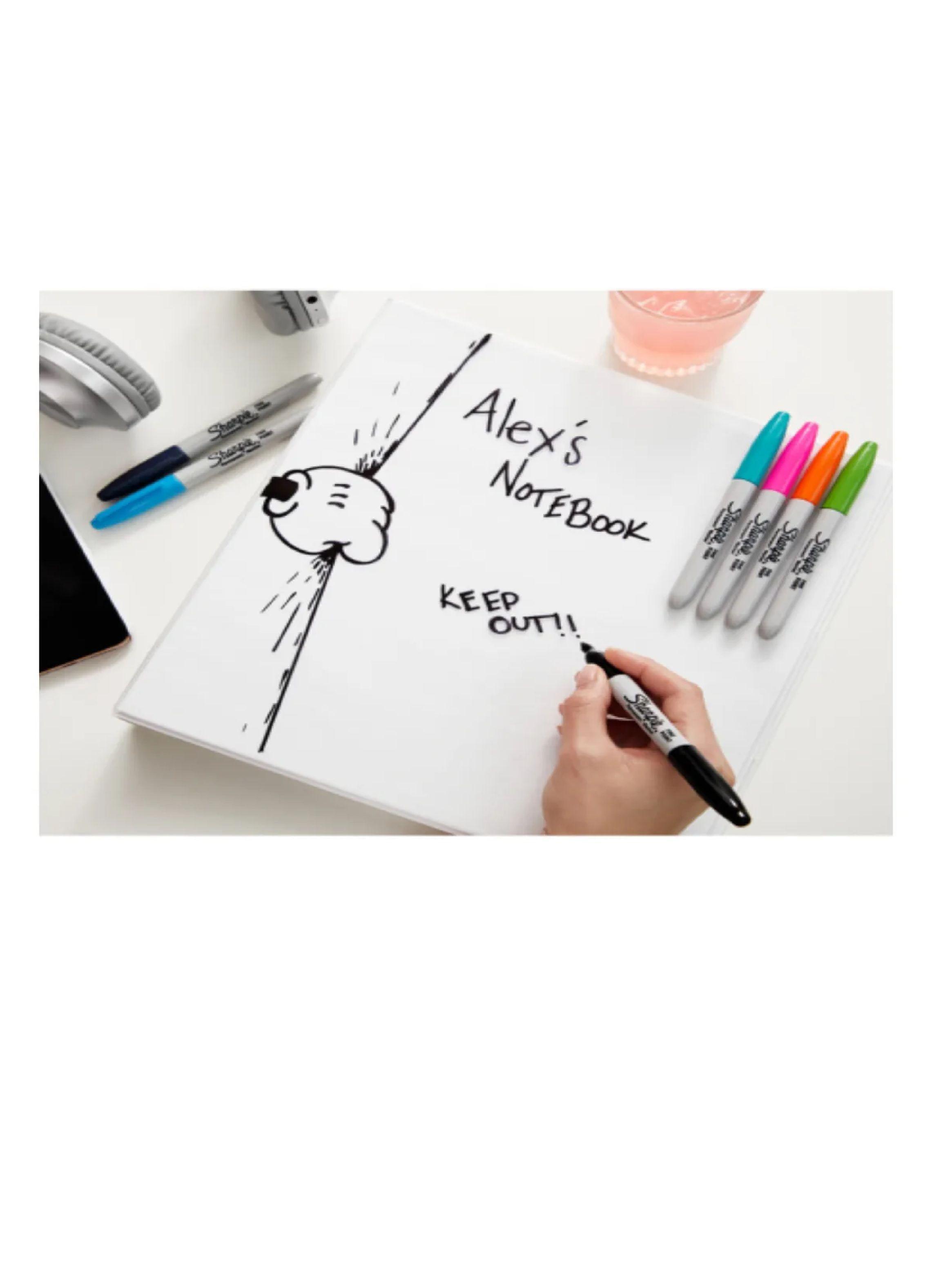 Marcadores Sharpie 8 Colores Claro Punta Fina Permanente-3