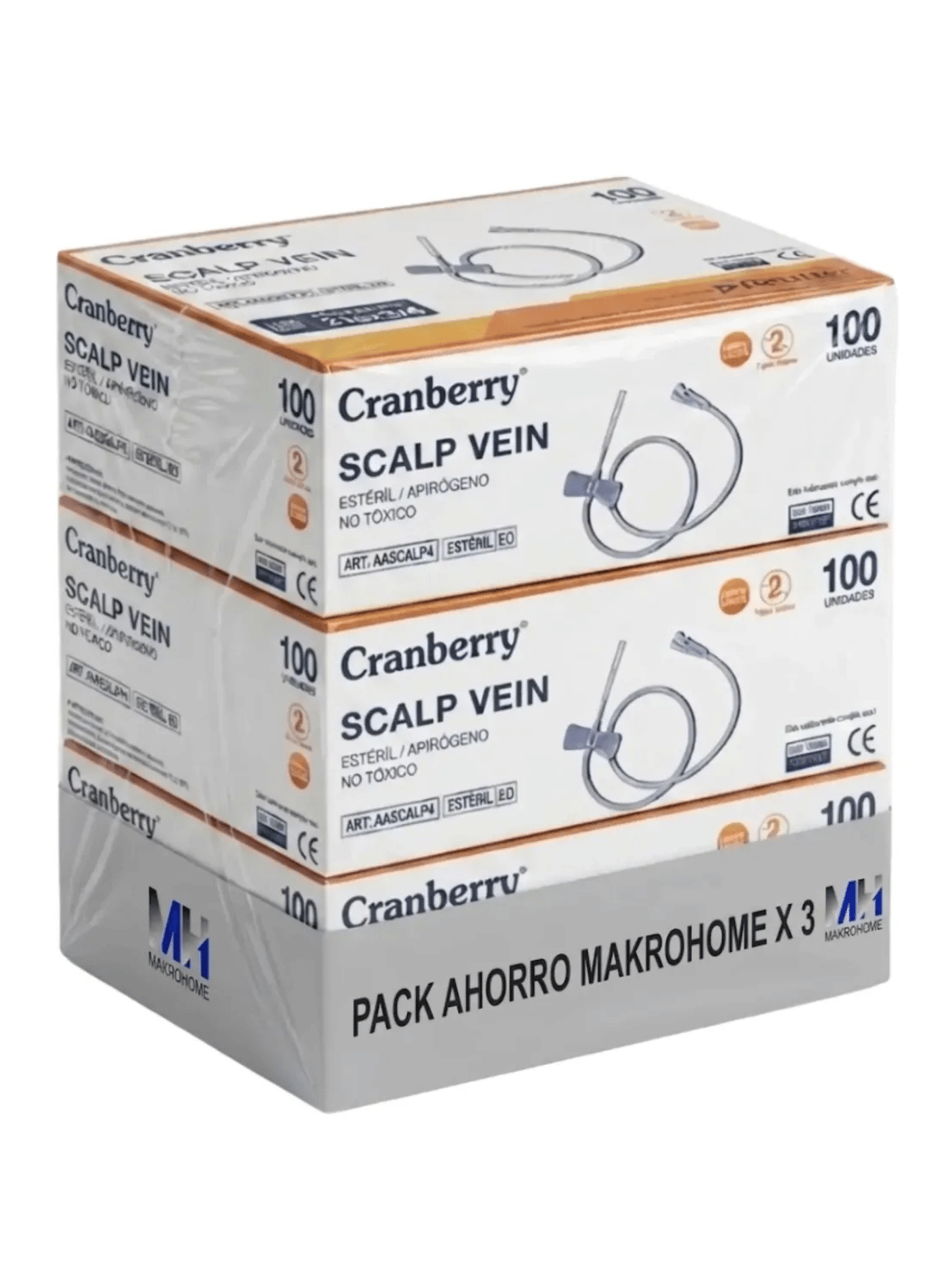 Aguja Mariposa 21g X 3 4 Cranberry Scalp Vein Pack 300 Un-0