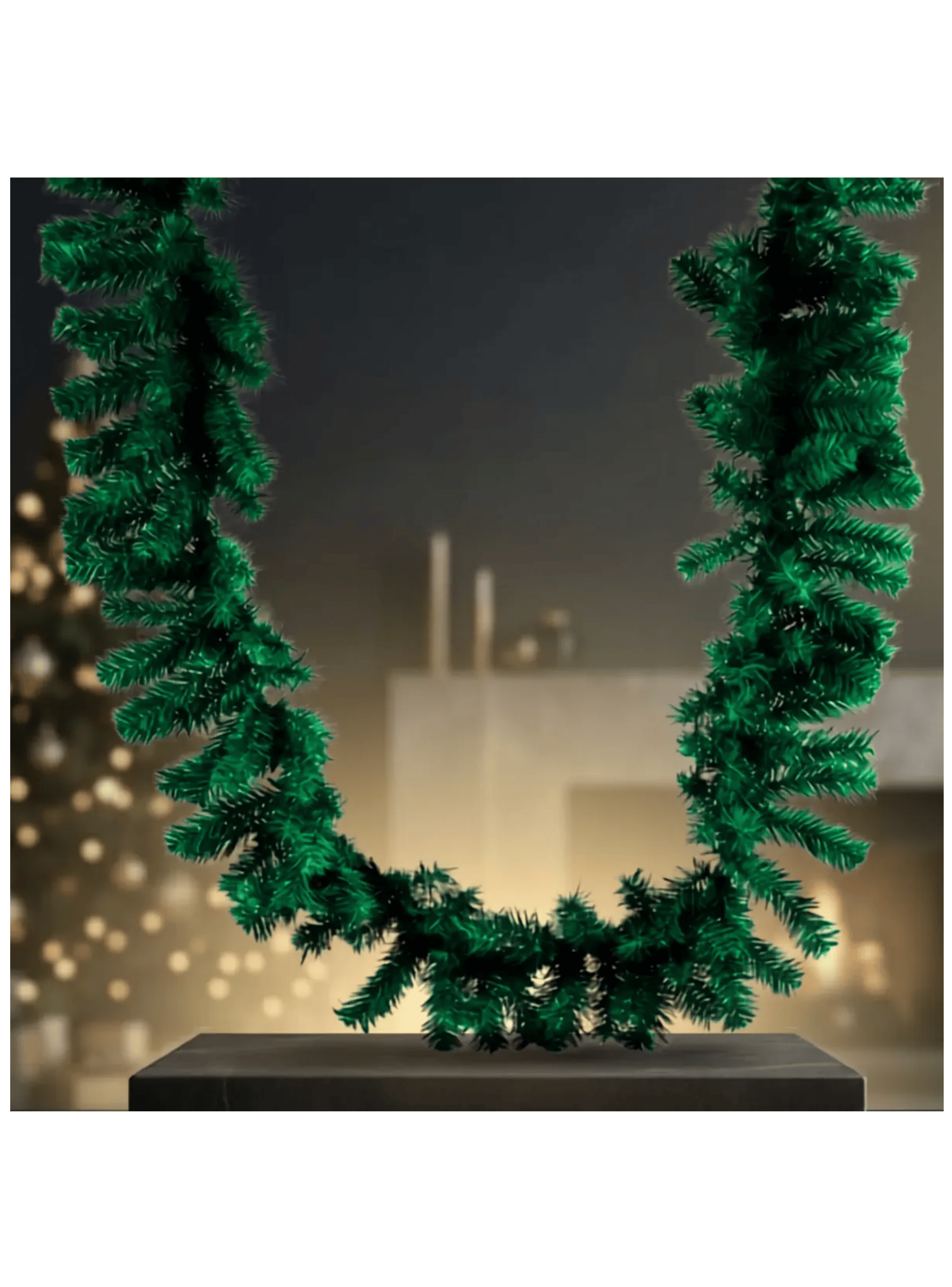 Guirnalda Canadiense De Navidad 270 Cm Decoracion Pack X6-1