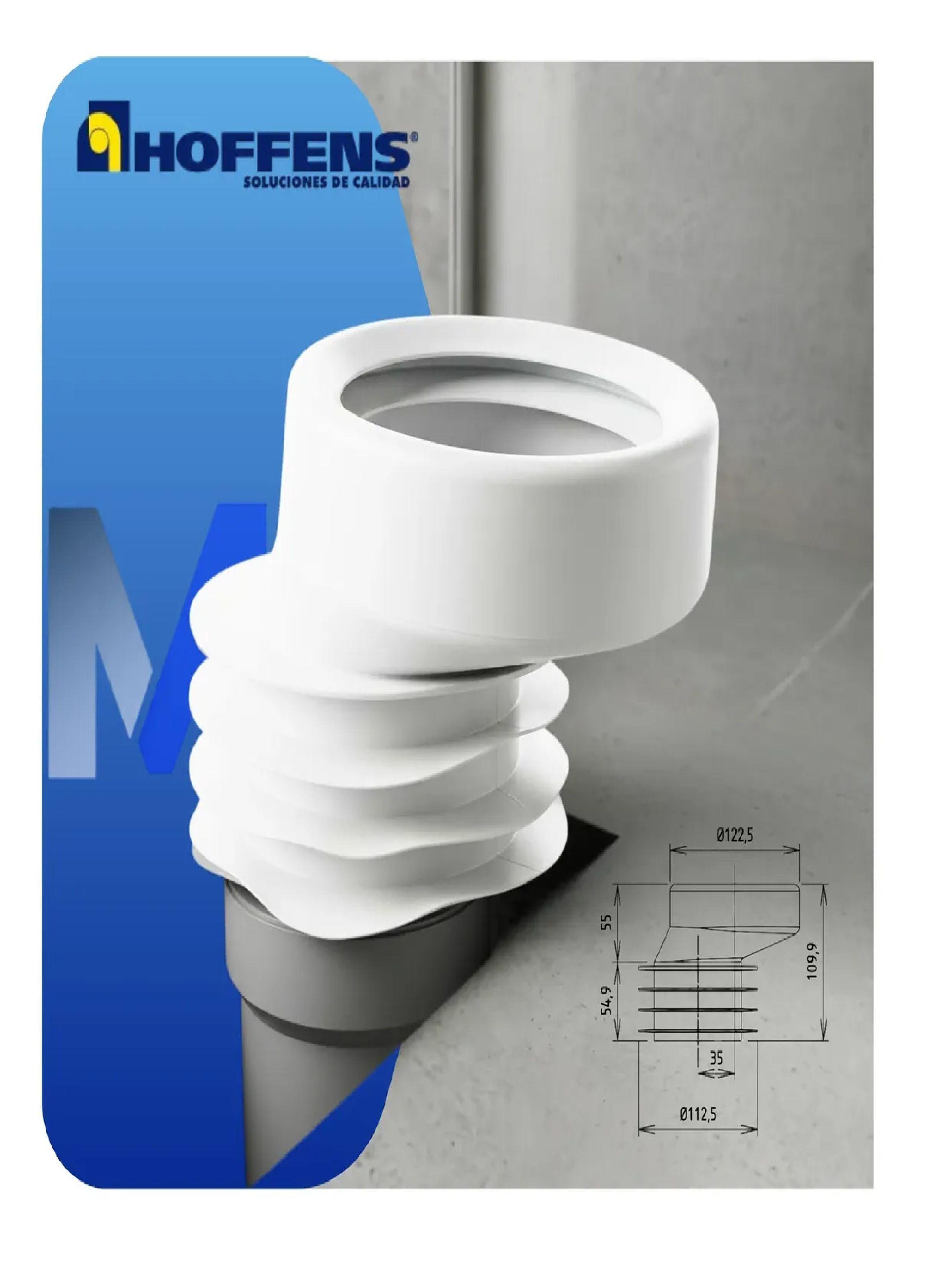 Manguito Flexible Wc 110mm Excentrico Desplazado Vertical-2