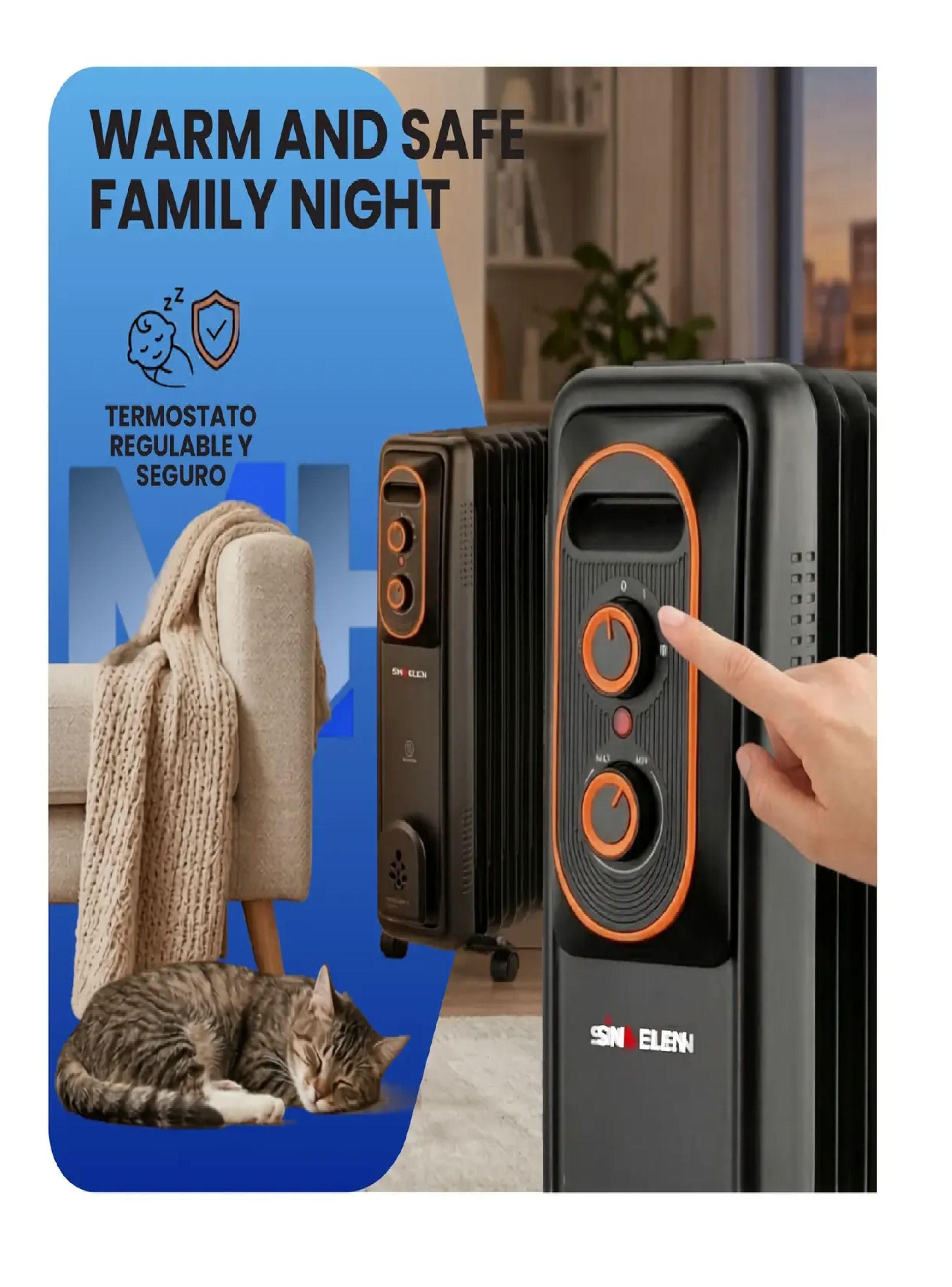 Convector Oleo Electrico Sindelen 1250w Calor Puro Duradero-1