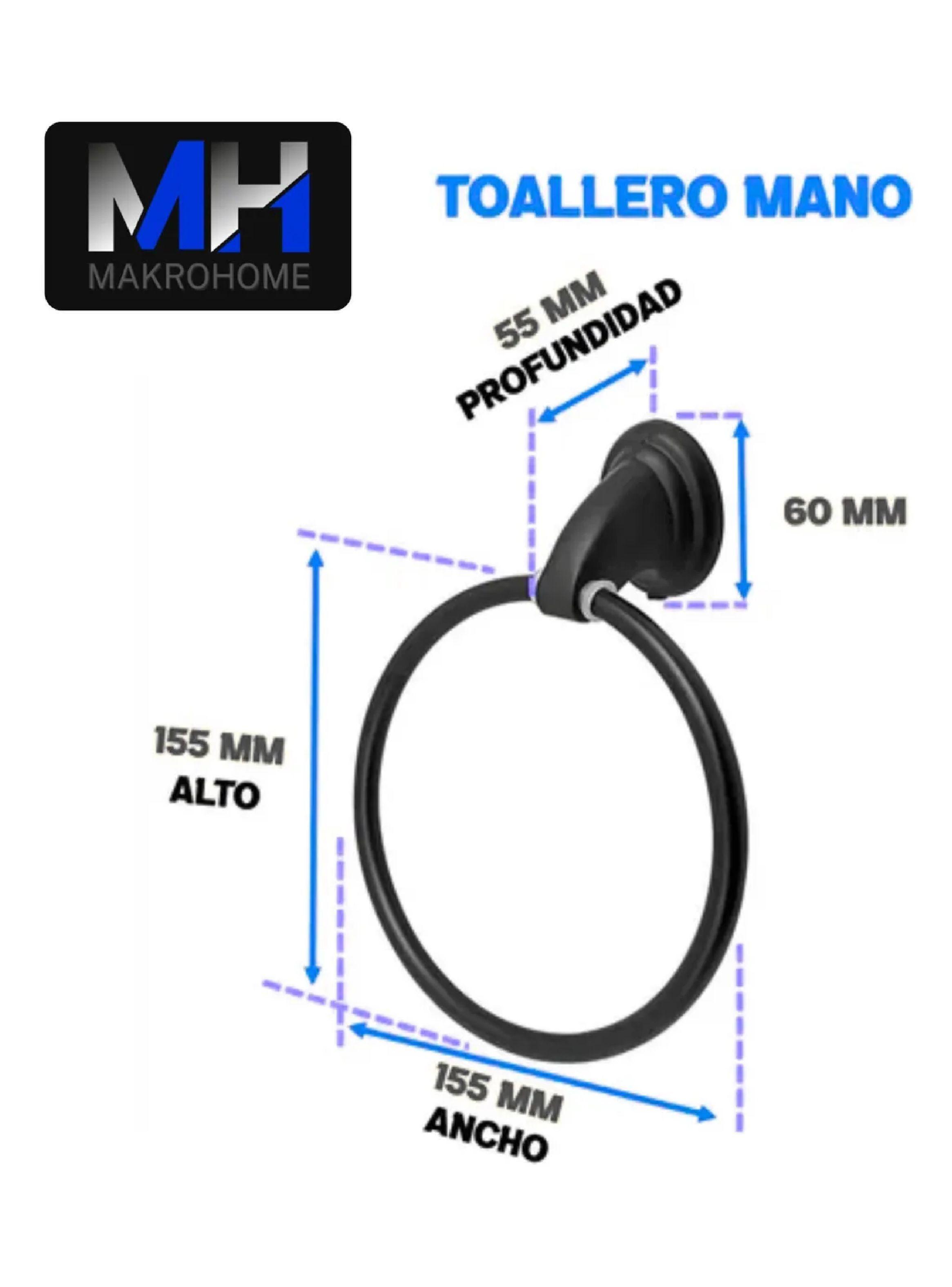 Accesorios De Baño 6 Piezas Kit Moderno Notte Täumm Negro-2