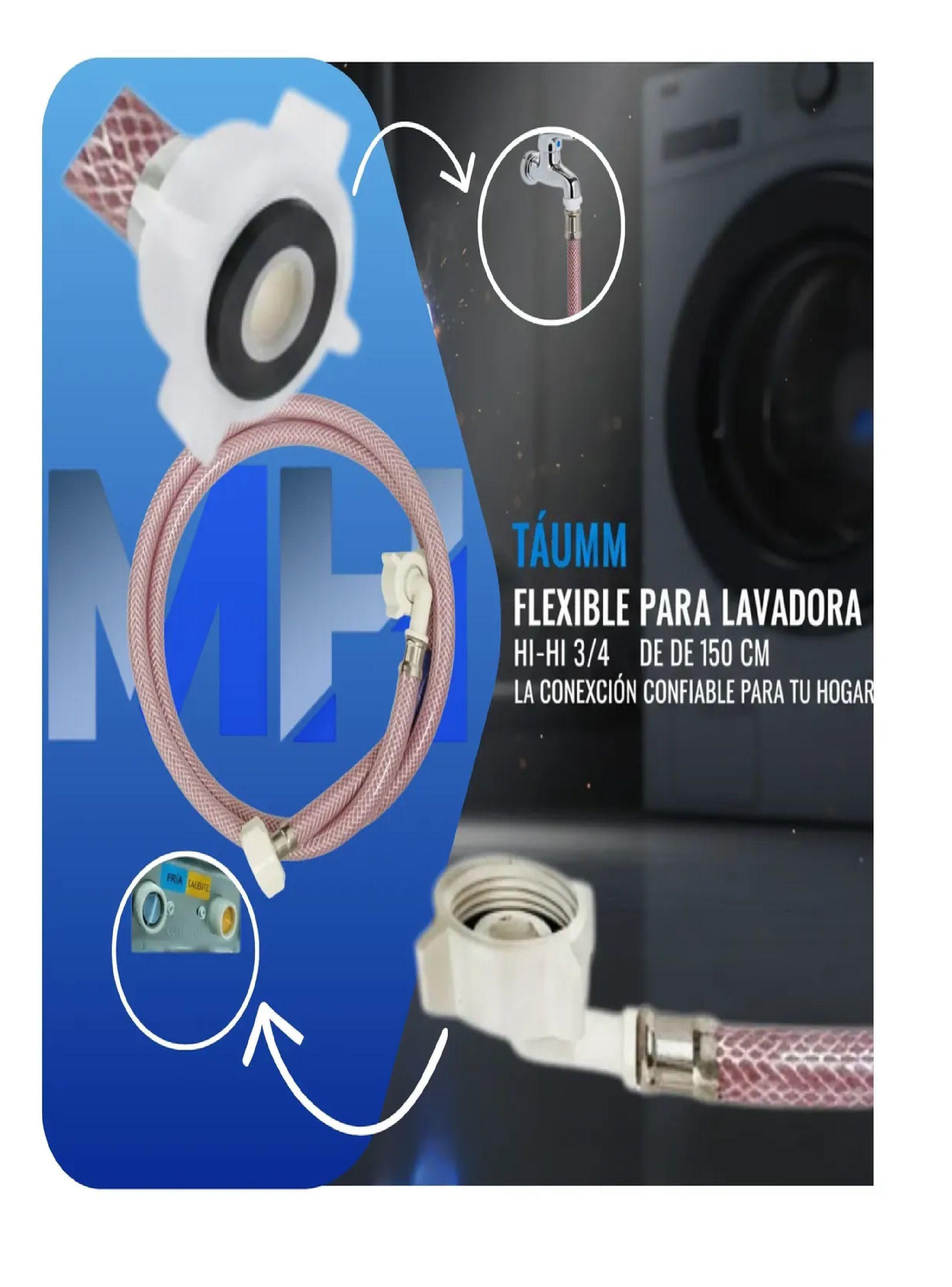 Manguera Entrada Agua Lavadora 1.5mts 3/4 Hi Taumm Universal-3
