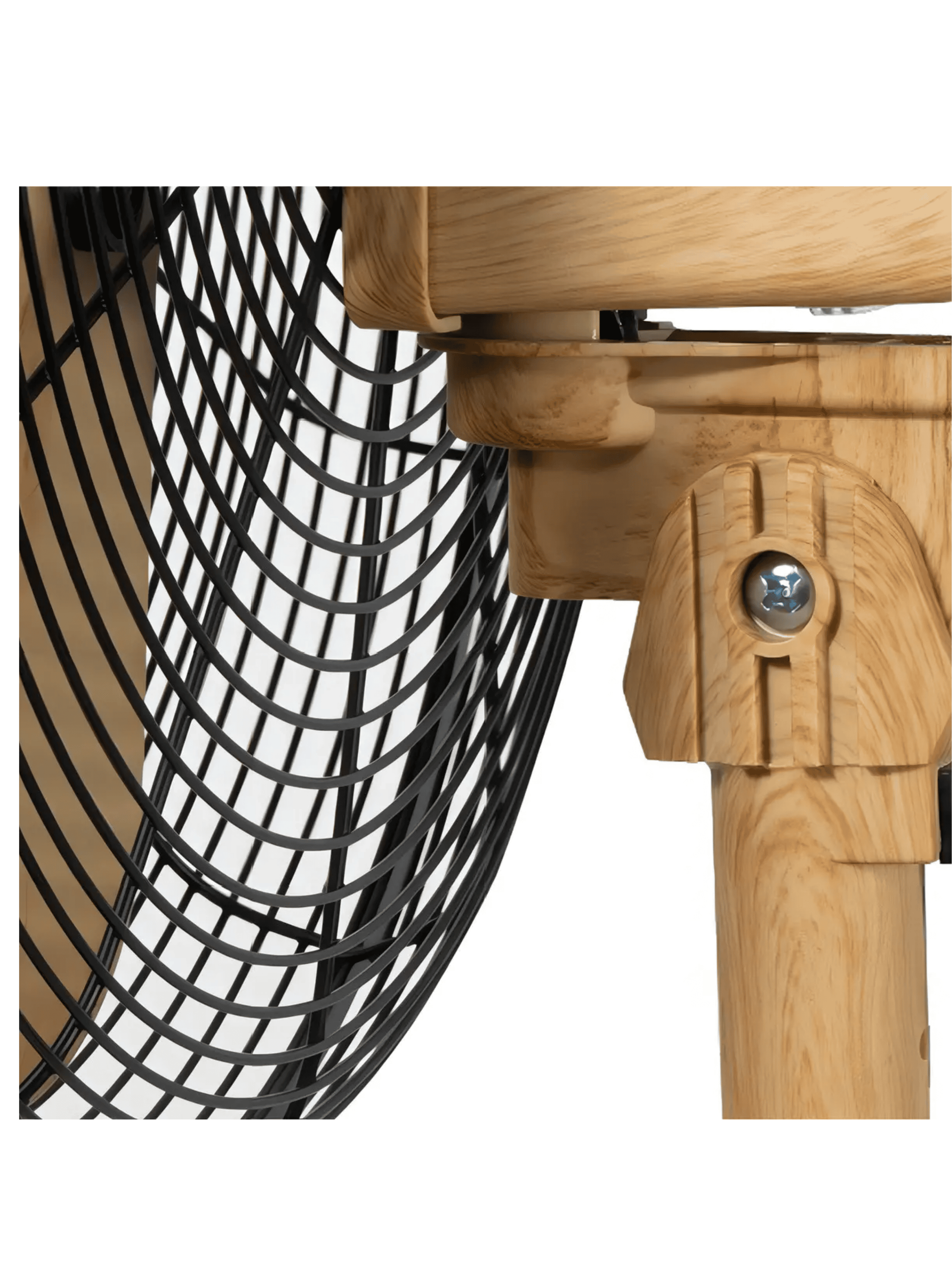 Ventilador De Mesa 12 Pulgadas Metal Estilo Madera Kzf1214df-6