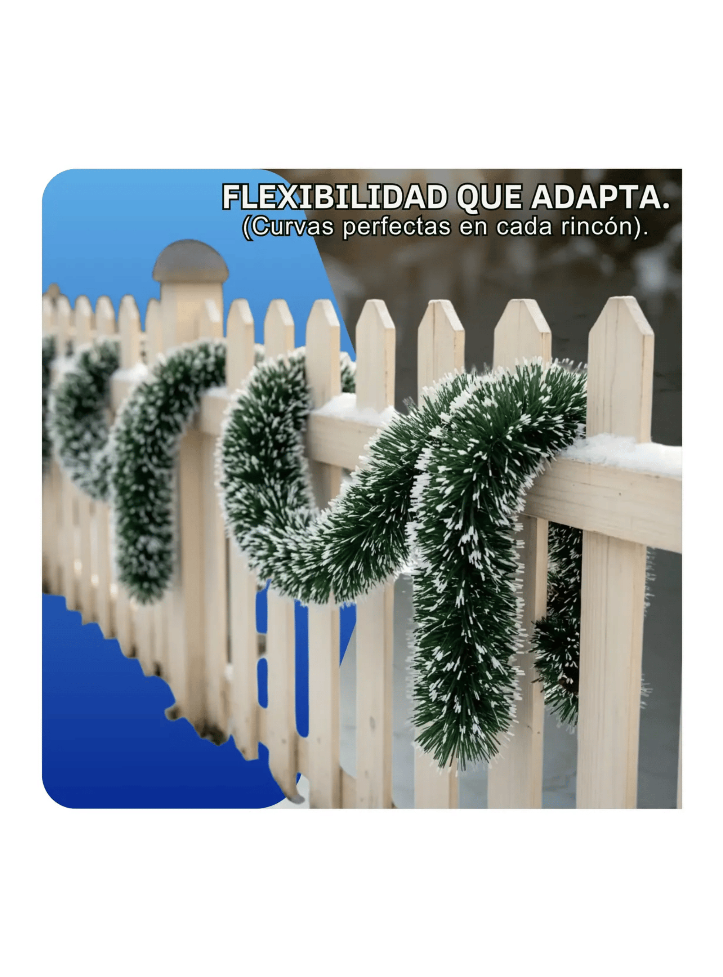 Guirnalda Espumillon Navide o Verde 5 Metros Decoracion-3