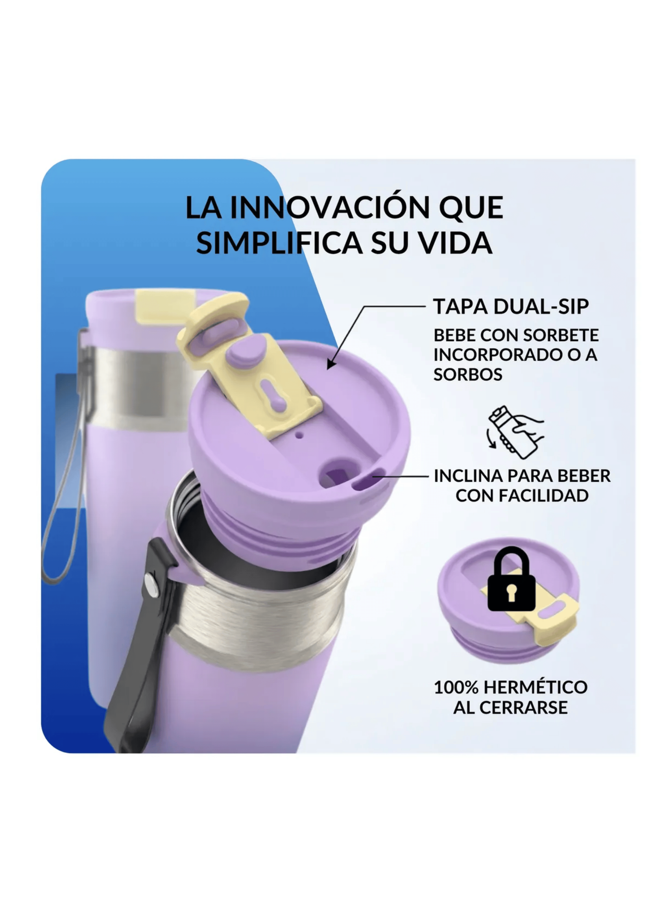 Botella Termica Contigo Dual Sip 473ml Frio Y Calor Inox-3