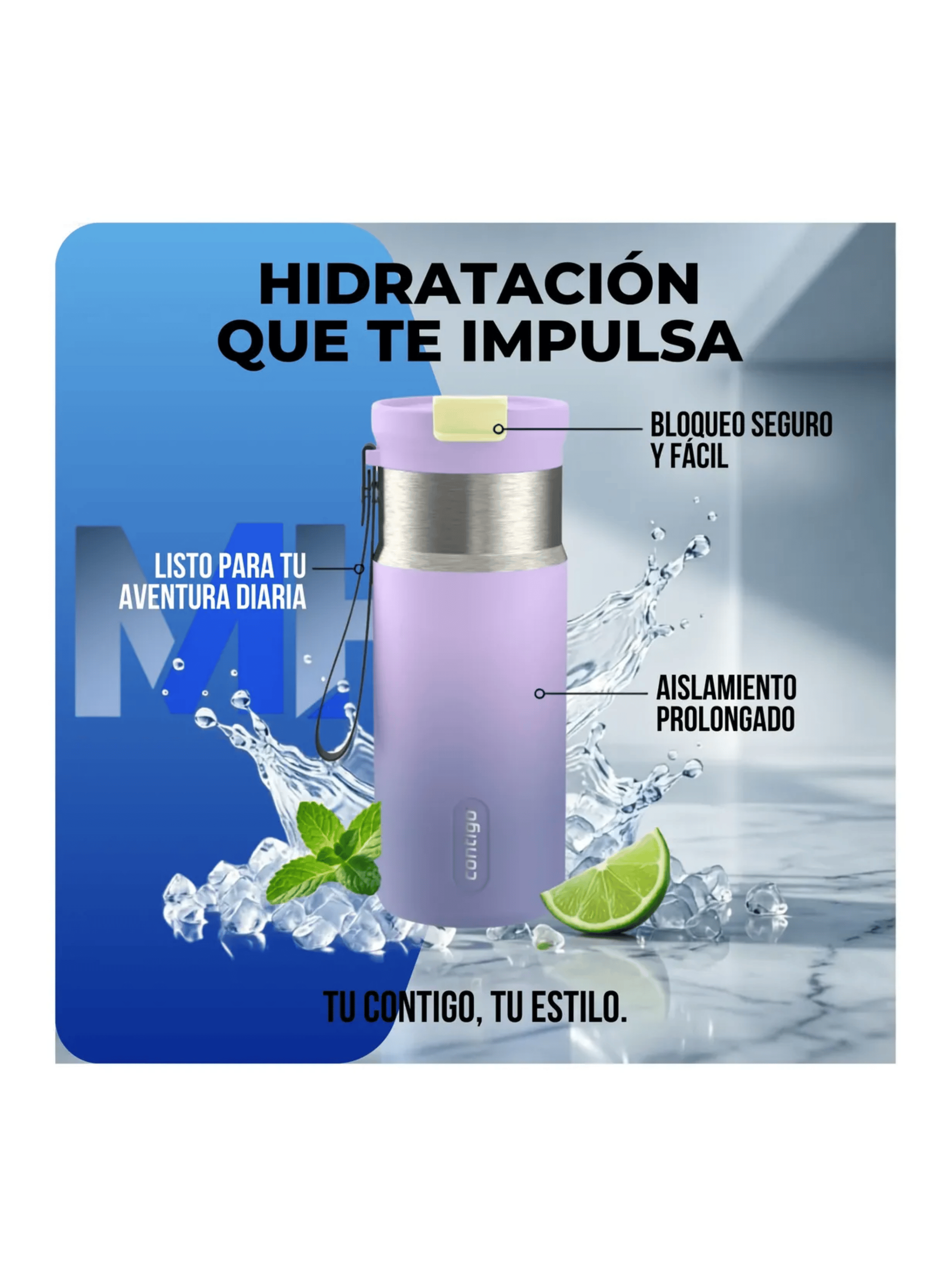 Botella Termica Contigo Dual Sip 473ml Frio Y Calor Inox-7