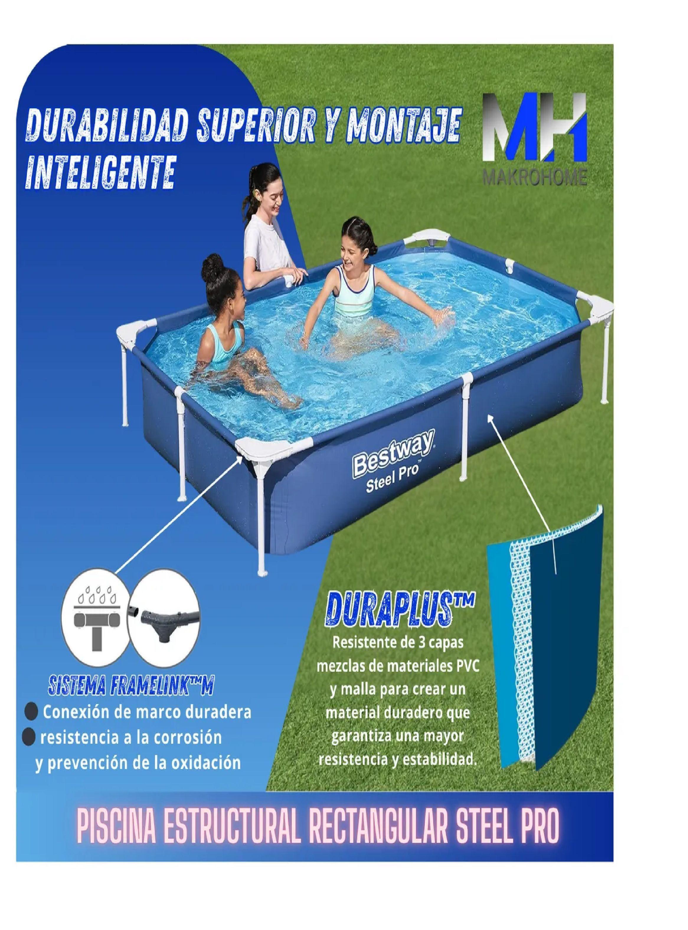 Piscina Rectangular Bestway 56401 Azul 2.21mx1.50x0.43m-2