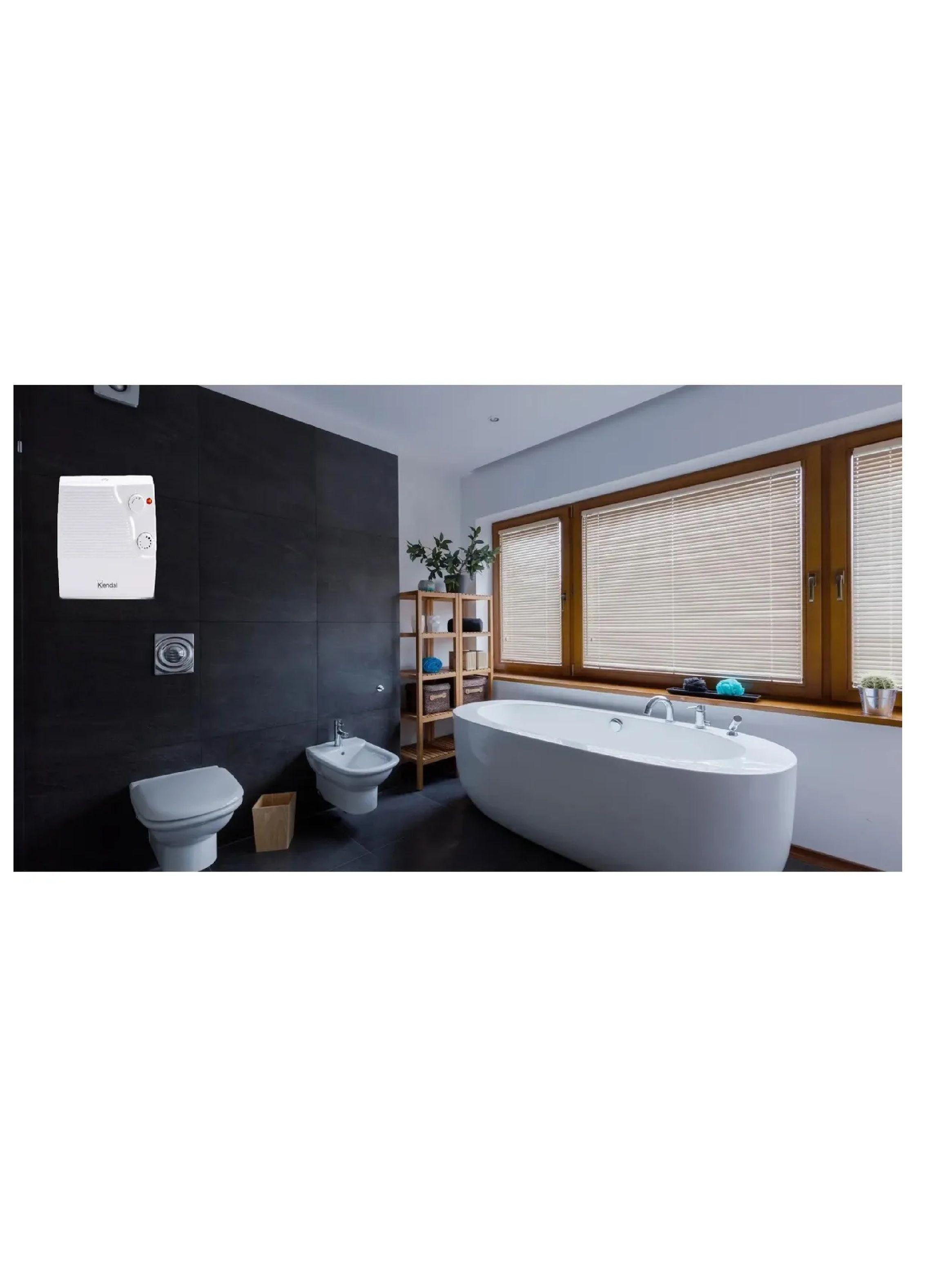 Termoventilador De Baño Calefactor Kendal Keb-2004c Blanco-6
