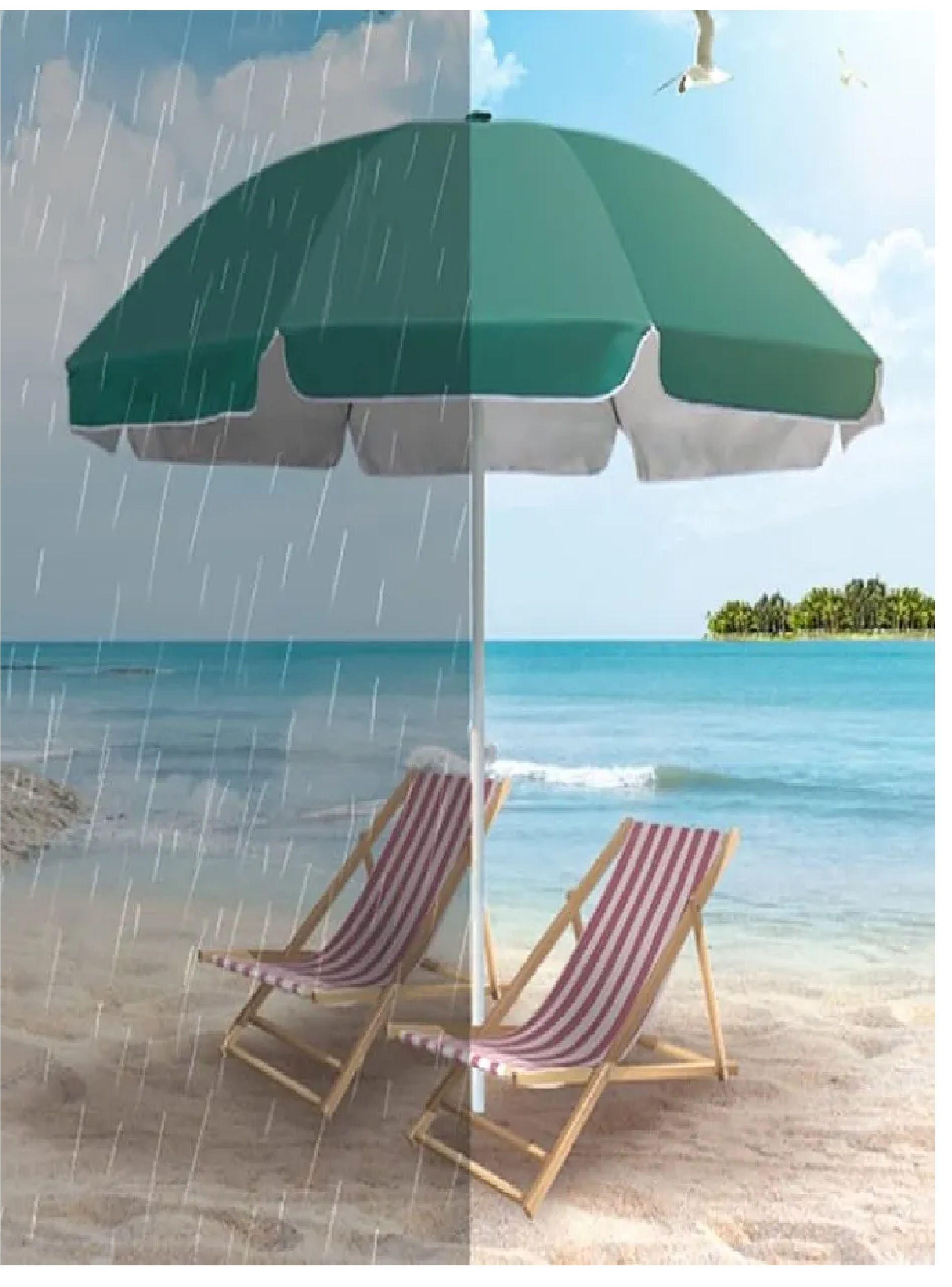 Pack X 5 Quitasol Filtro Uv Paraguas Sombrilla Verde 160cm-2