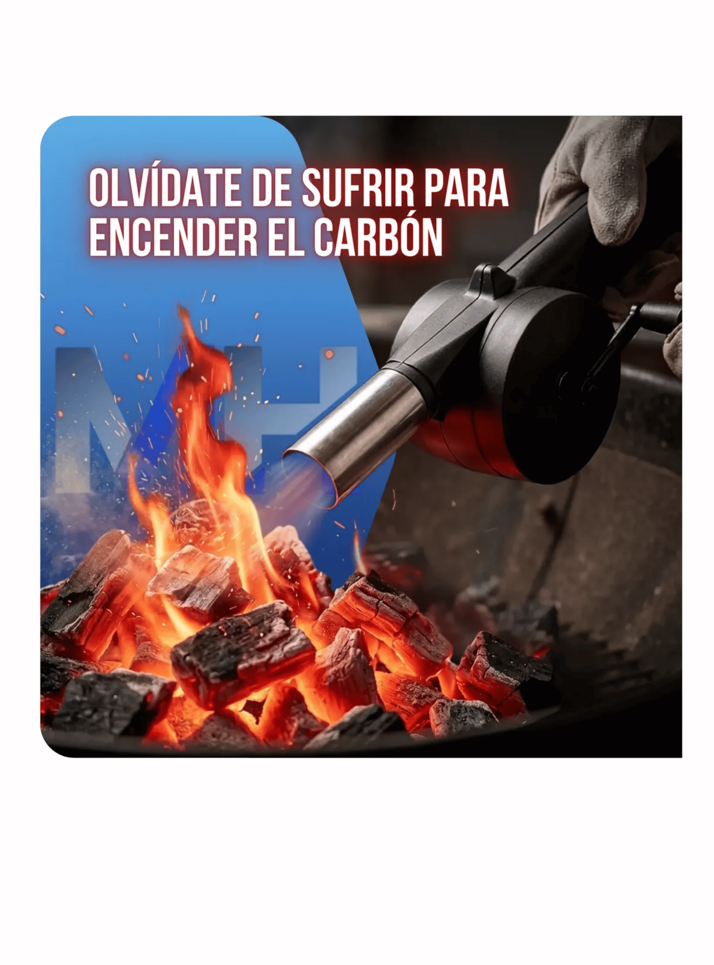 Kit Parrillero Parrilla Kettle 41cm Set 18 Pzs Soplador-2