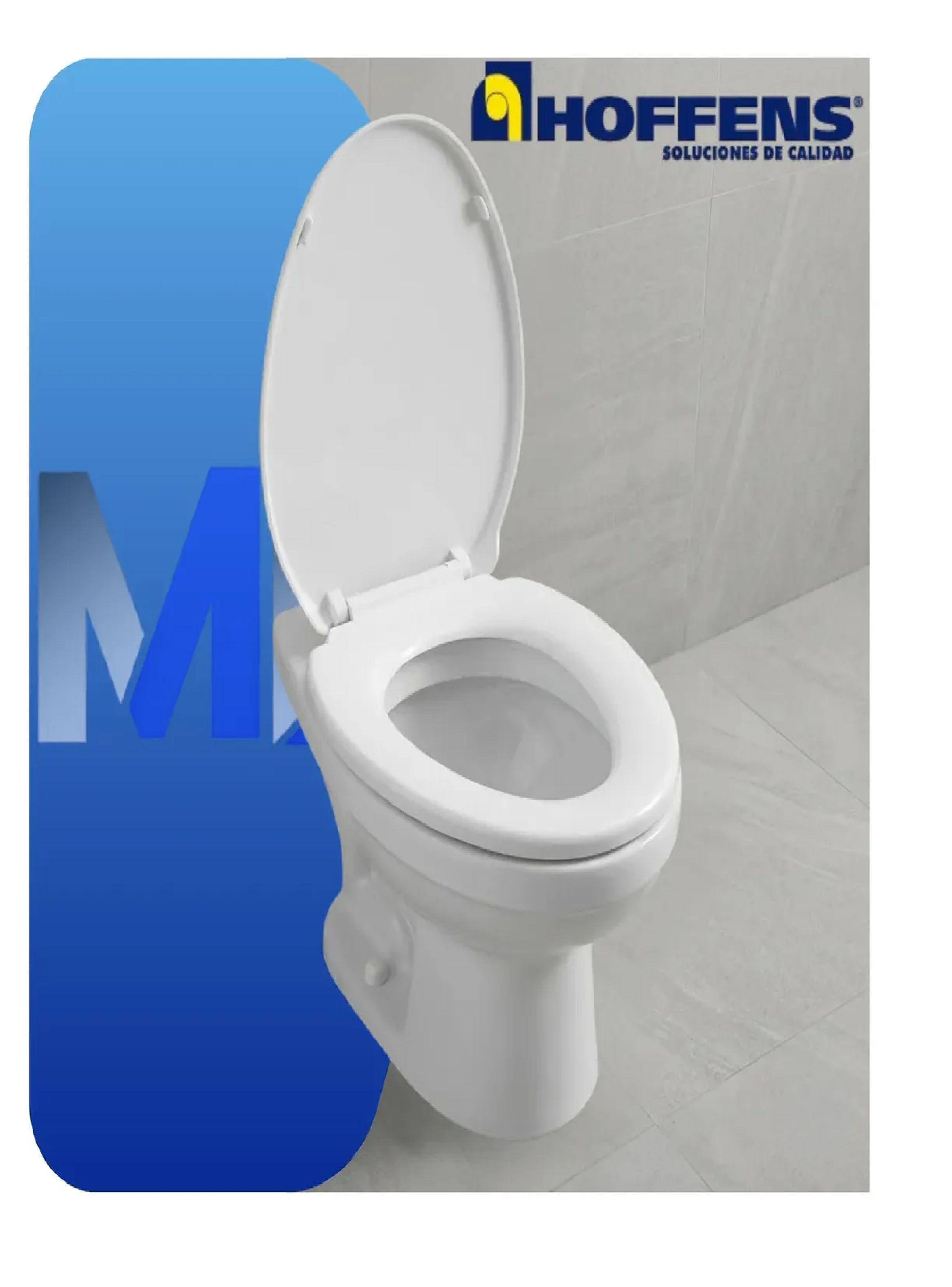 Asiento Y Tapa Wc Elongado Reforzado Cierre Normal Hoffens-4