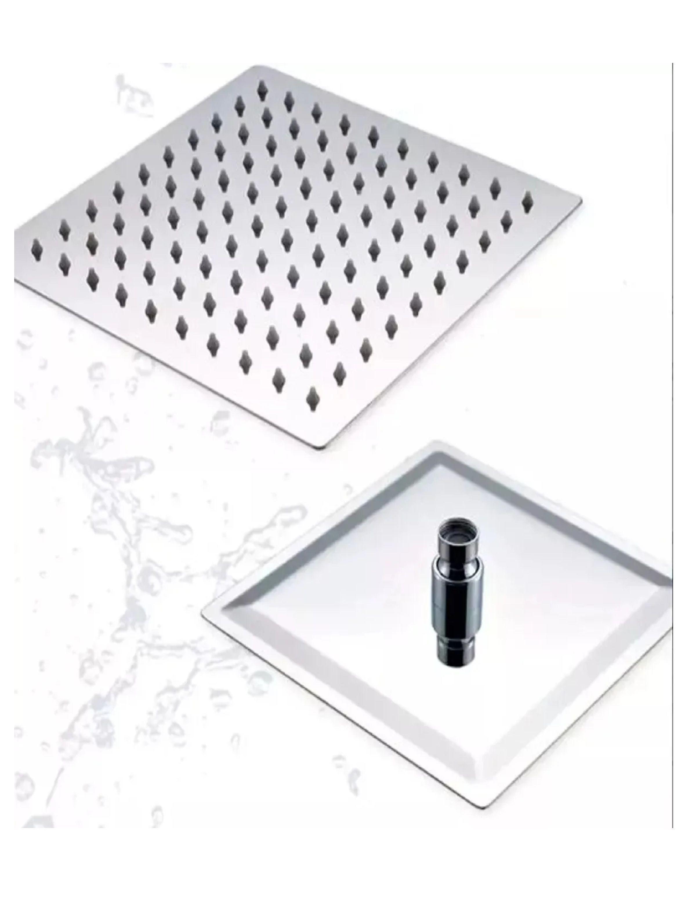 Plato Ducha Cuadrado + Brazo Para Flexible + Flexible 1.85 M-6