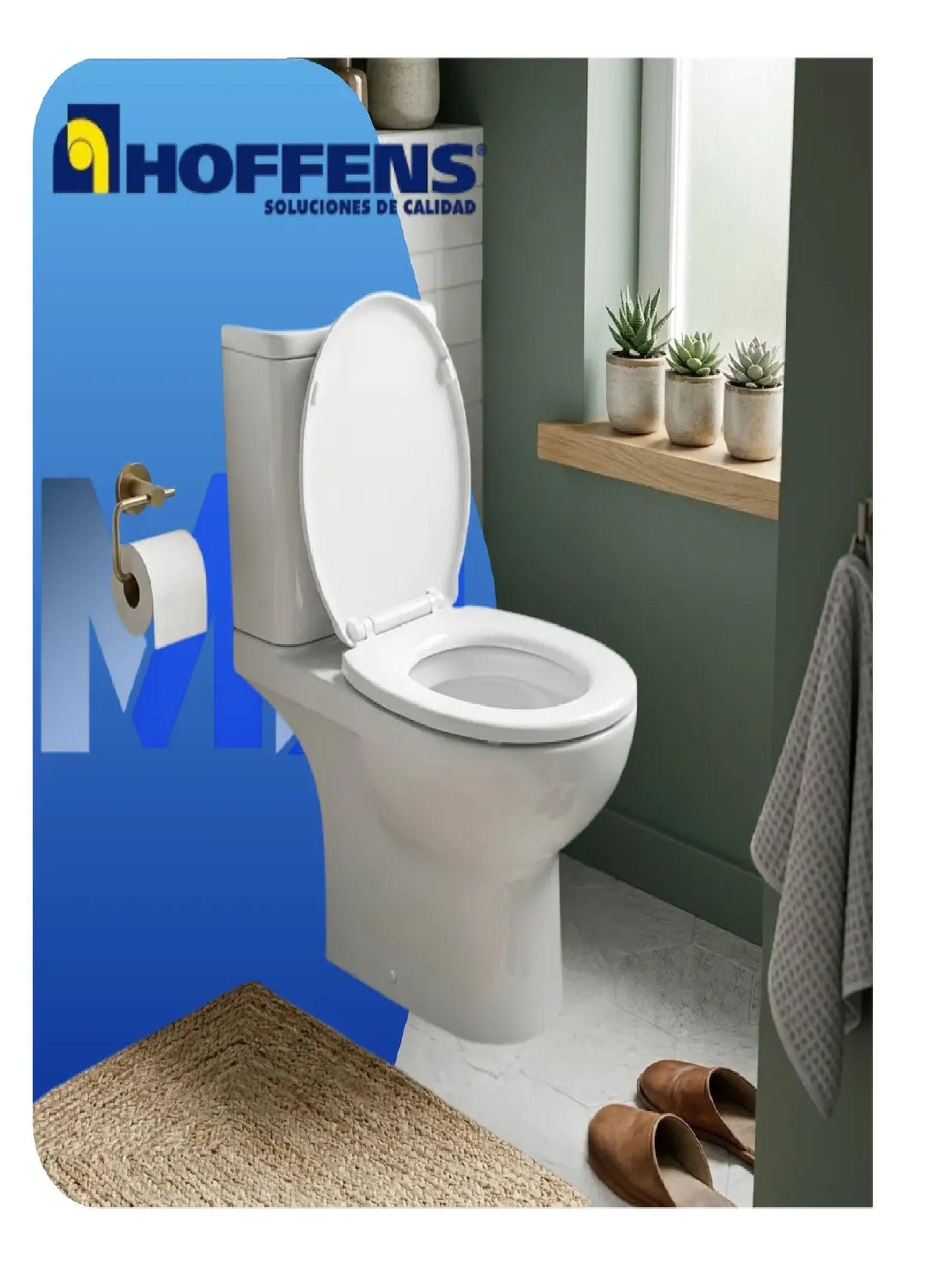 Asiento Wc Redondo Blanco Tapa Baño Universal Hoffen 40x37cm-4