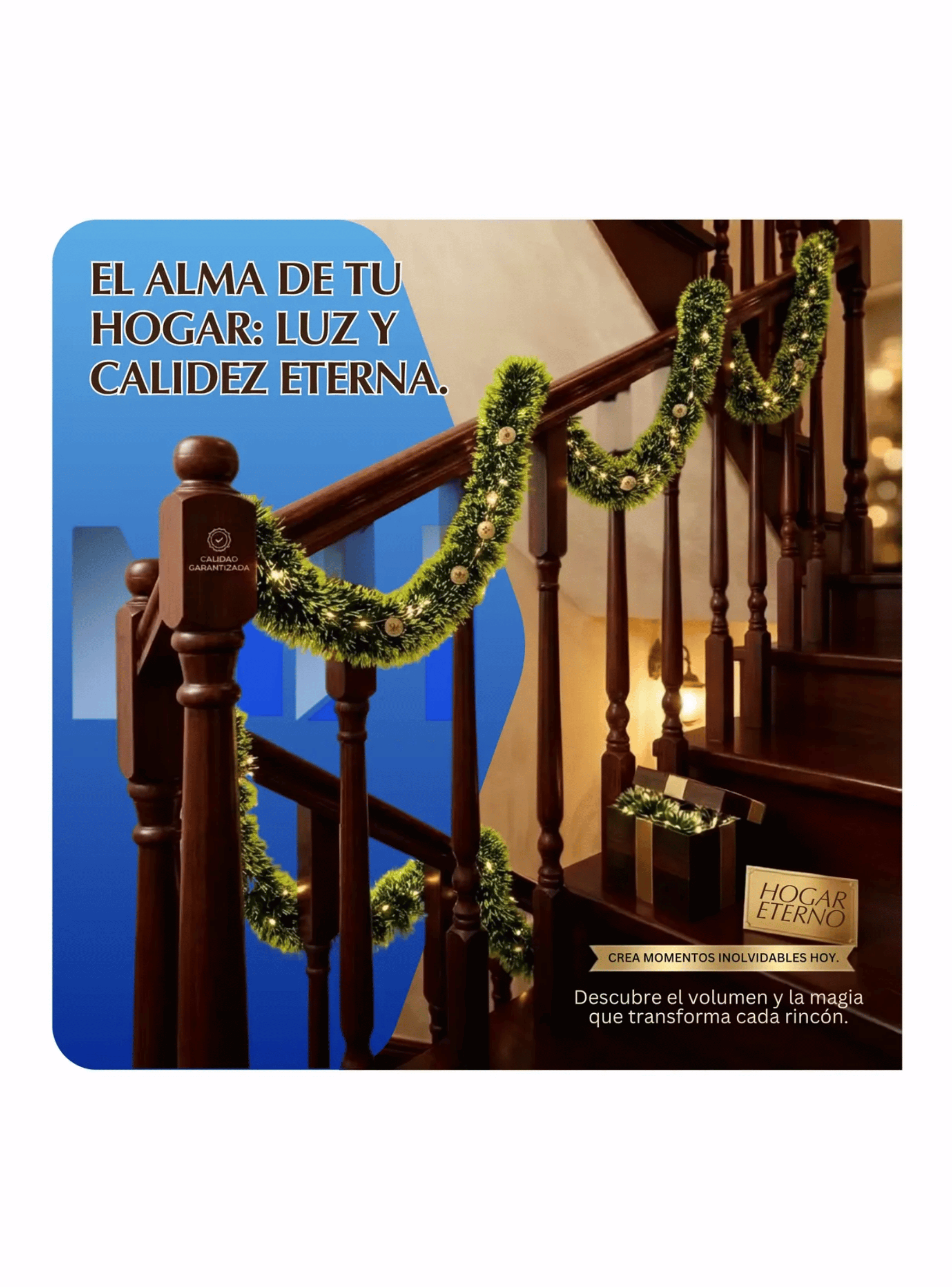 Guirnalda Espumillon Navide o Verde 5 Metros Decoracion-3