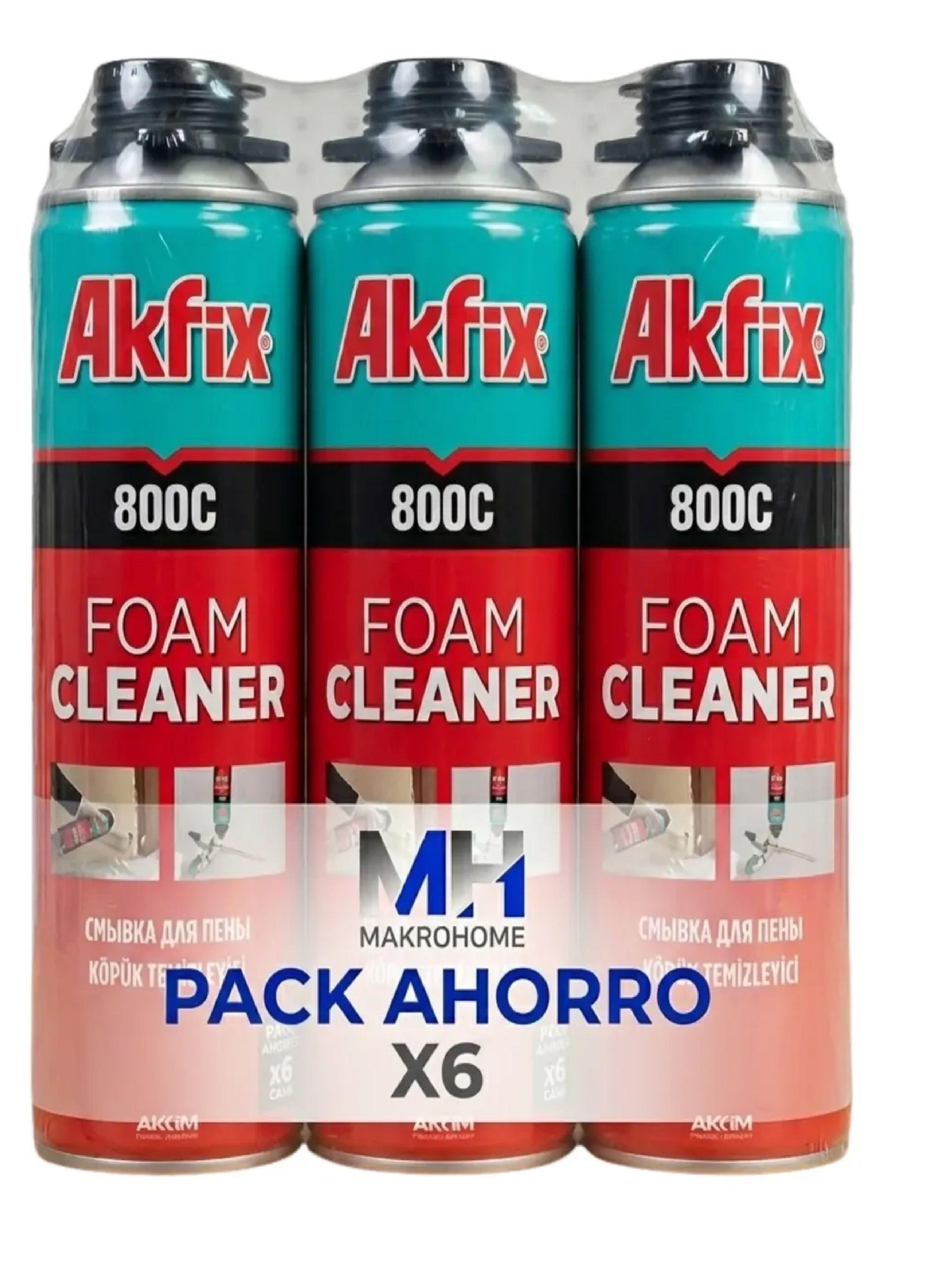 6 Unid Solvente Limpiador Akfix 800c Espuma Poliuretano-0