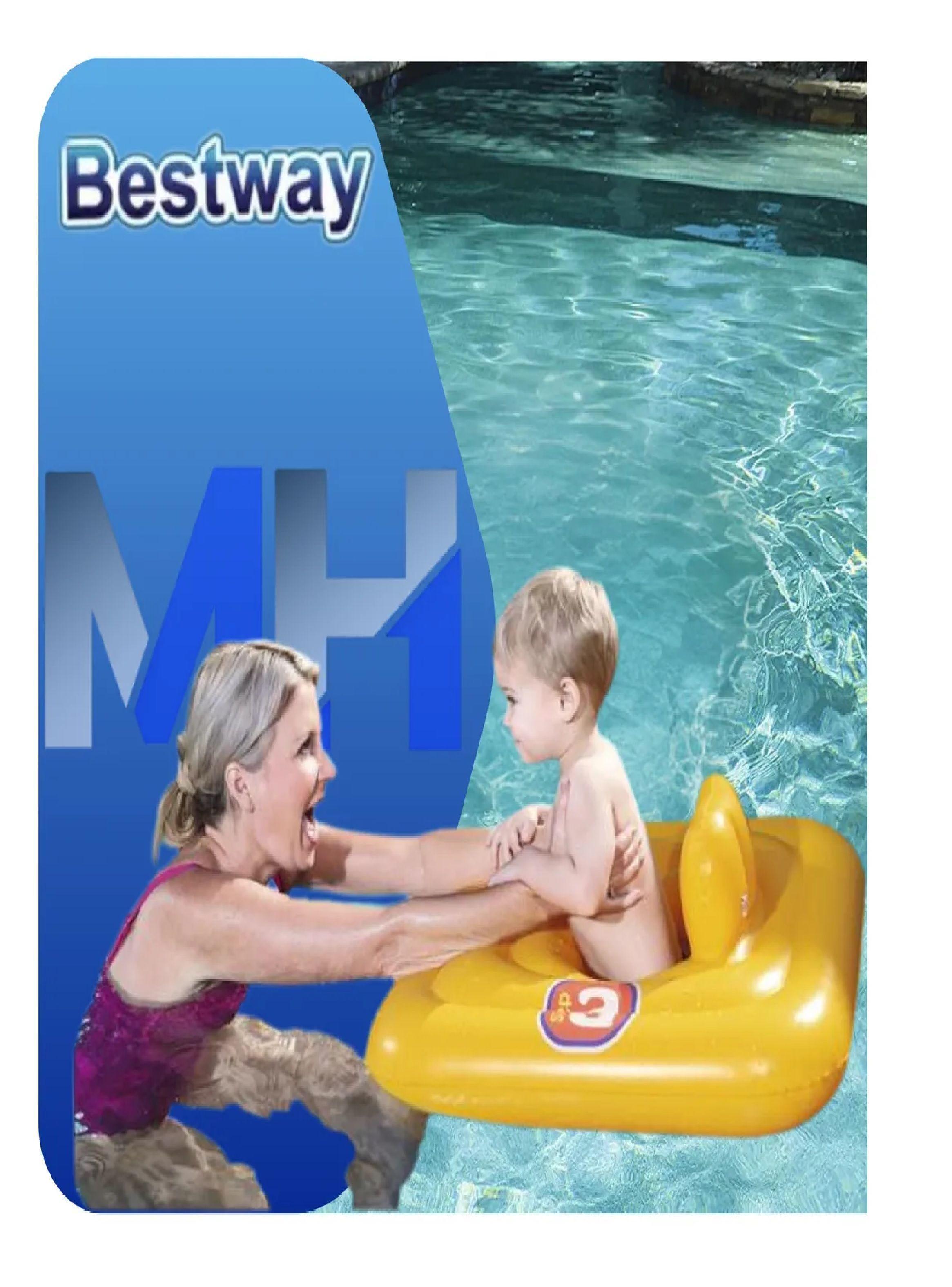 Flotador Inflable Bestway Safe Step A 76x76cm Asiento Seguro-4