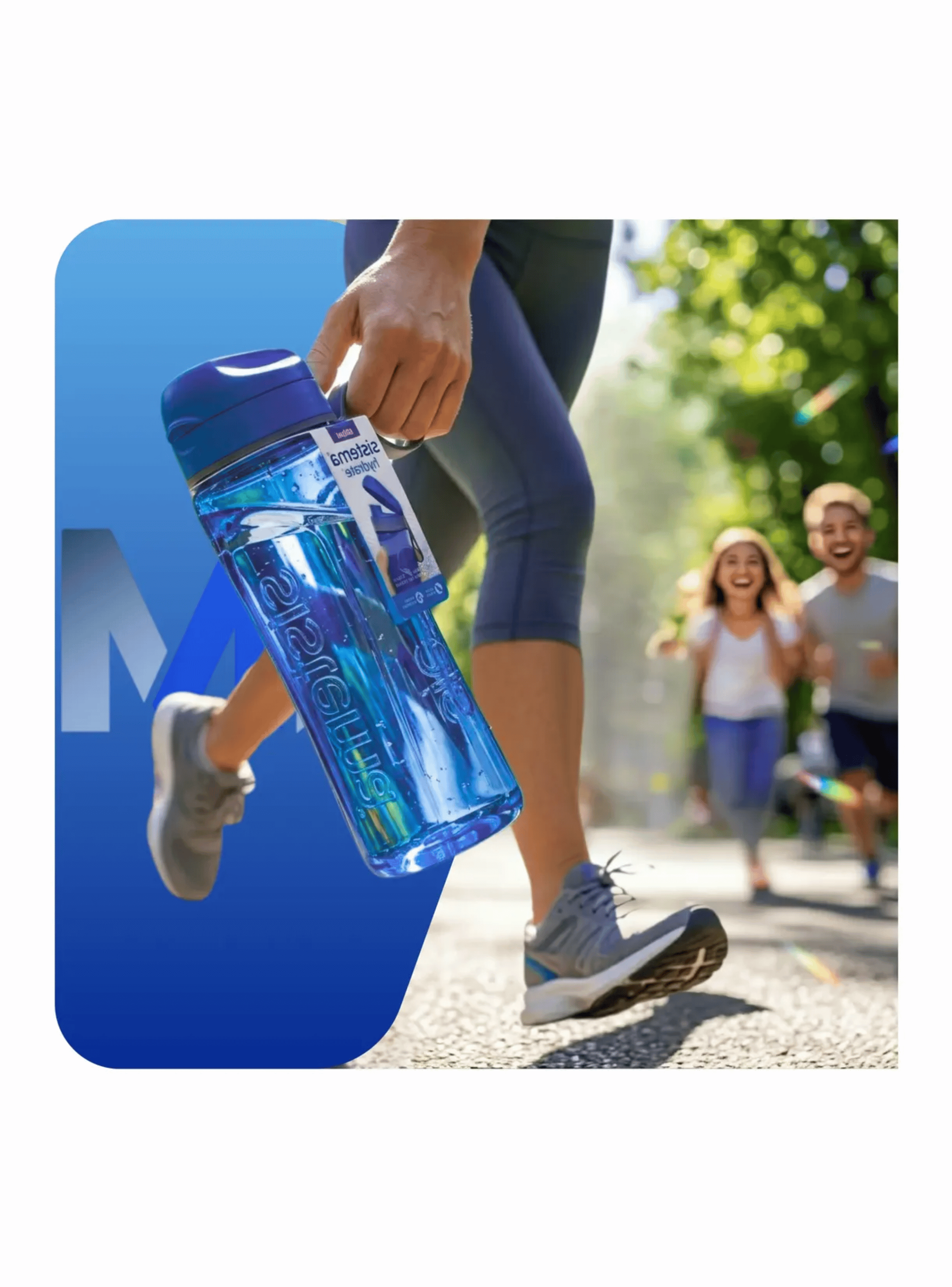 Botella De Agua Sistema Swift 600ml Reutilizable Libre Bpa Azul-3