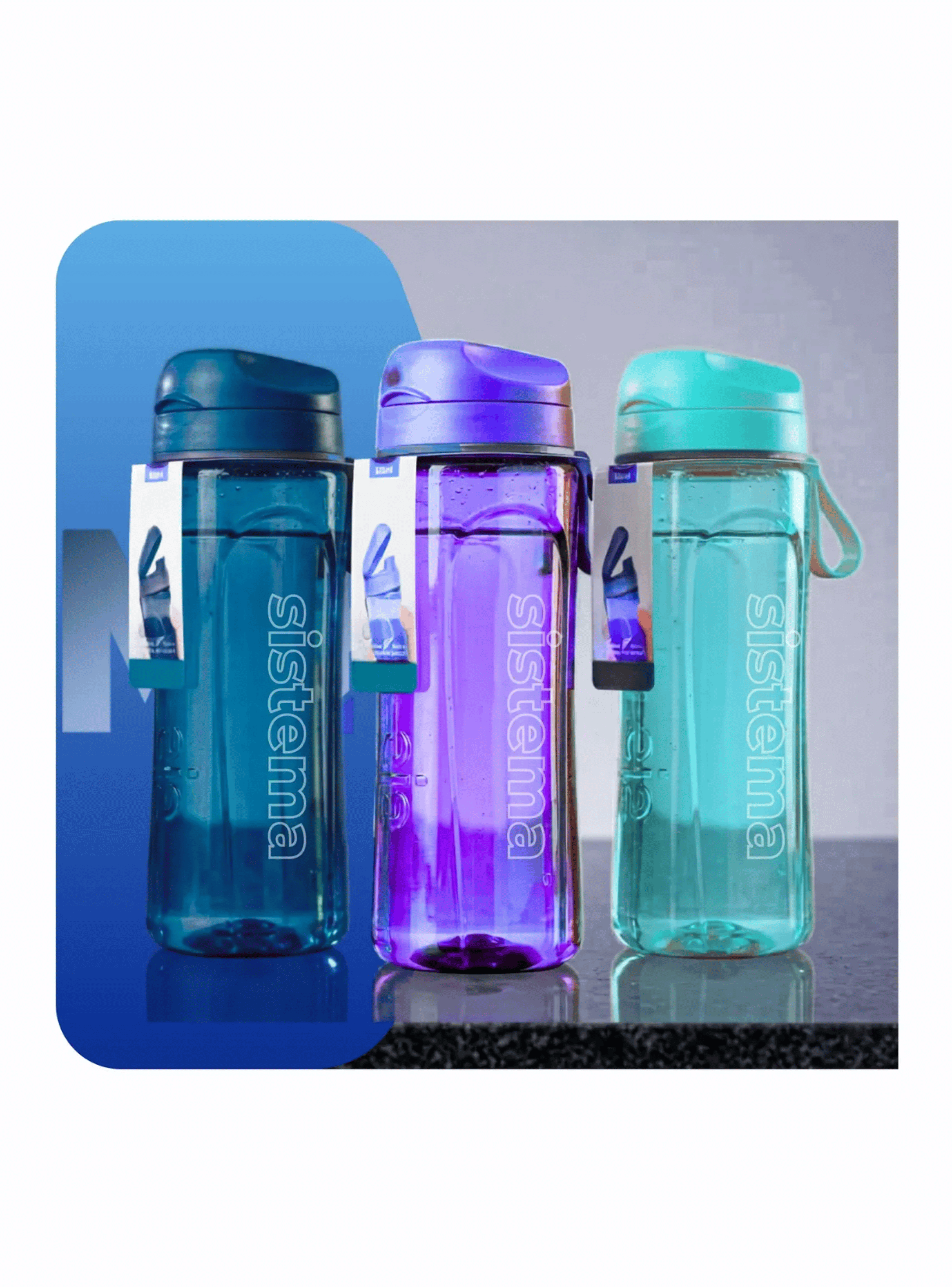 Botella De Agua Sistema Swift 600ml Reutilizable Libre Bpa Azul-6