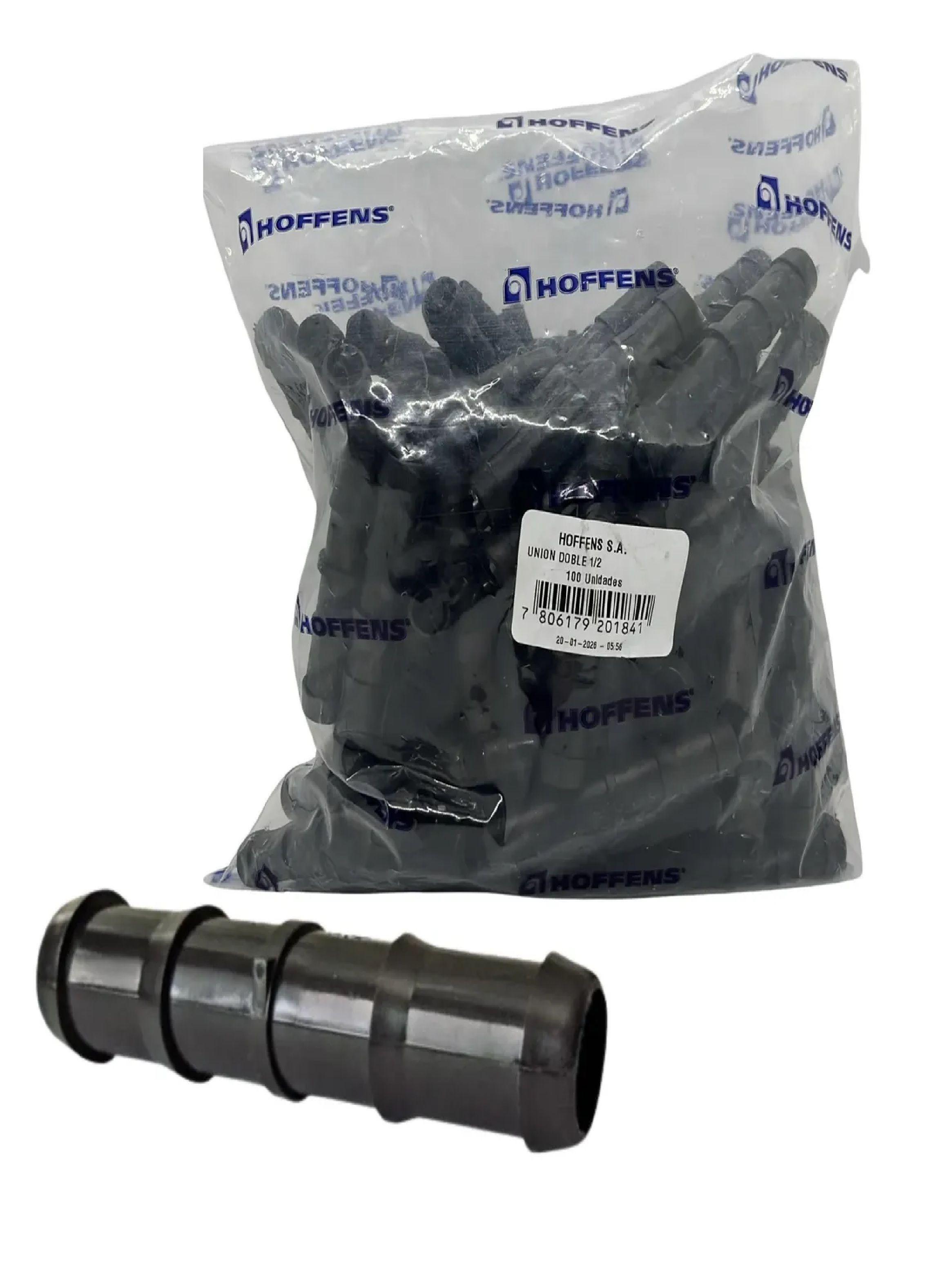 Copla Union Doble Riego 1/2 Polipropileno Plansa Pack 100-0