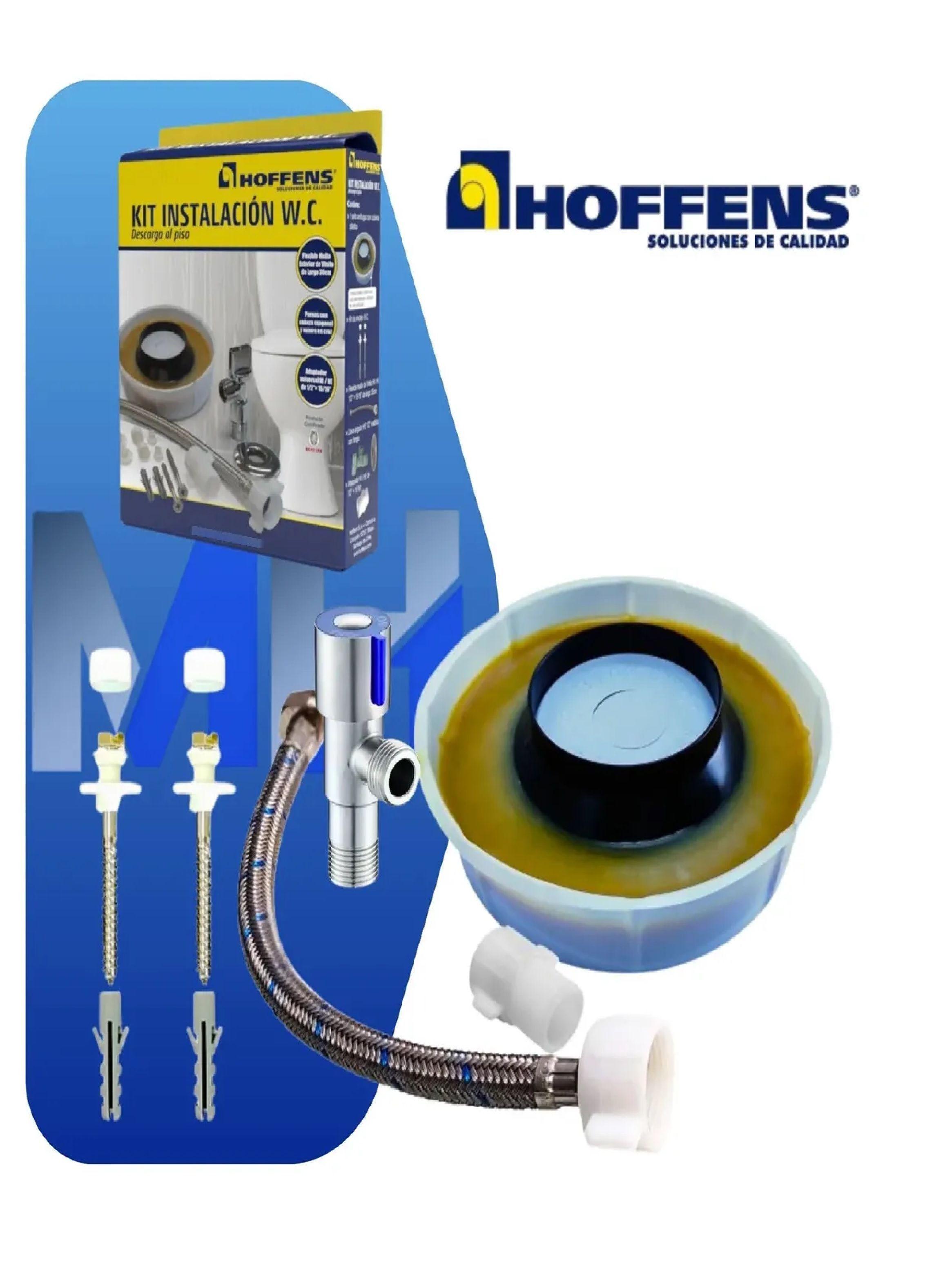 Kit Instalacion Wc Completo Sello +pernos+ Flexible Hoffens-2