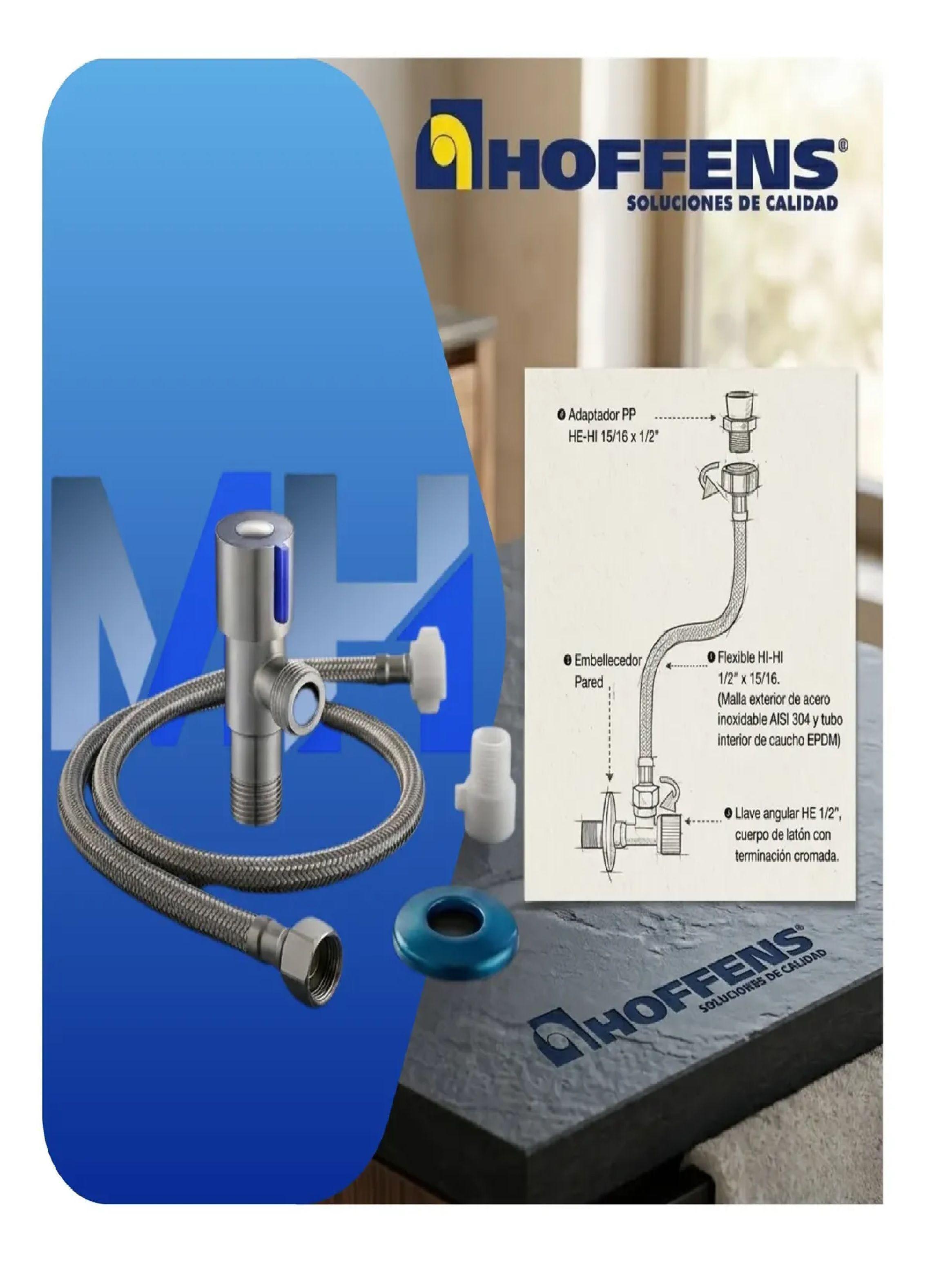 Kit Instalacion Wc Completo Sello +pernos+ Flexible Hoffens-5